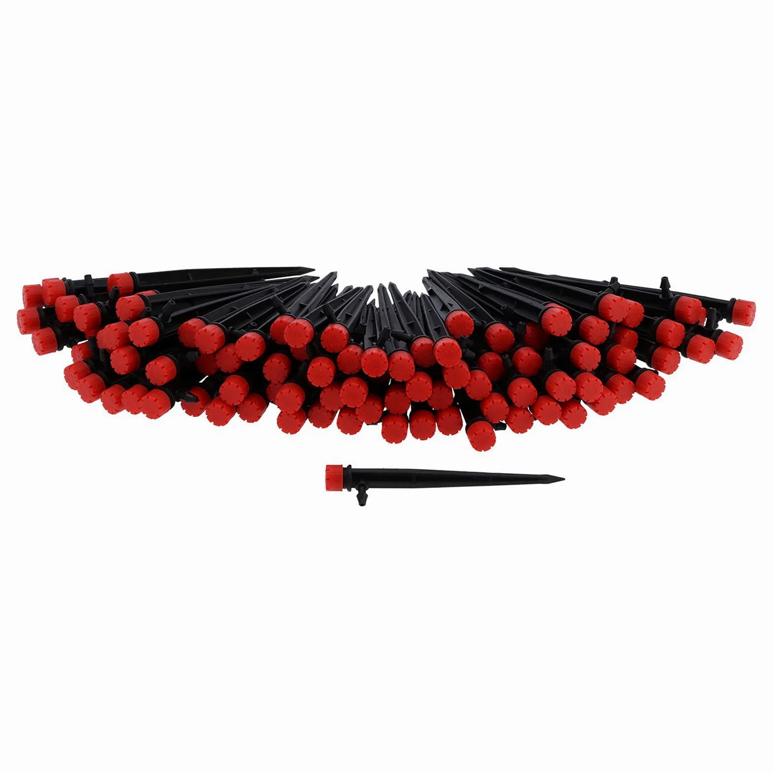 200PCS 360 Grados 8 Orificios Gotero de Riego Ajustable de Riego por Goteo de Flujo de Agua para Manguera 4/7