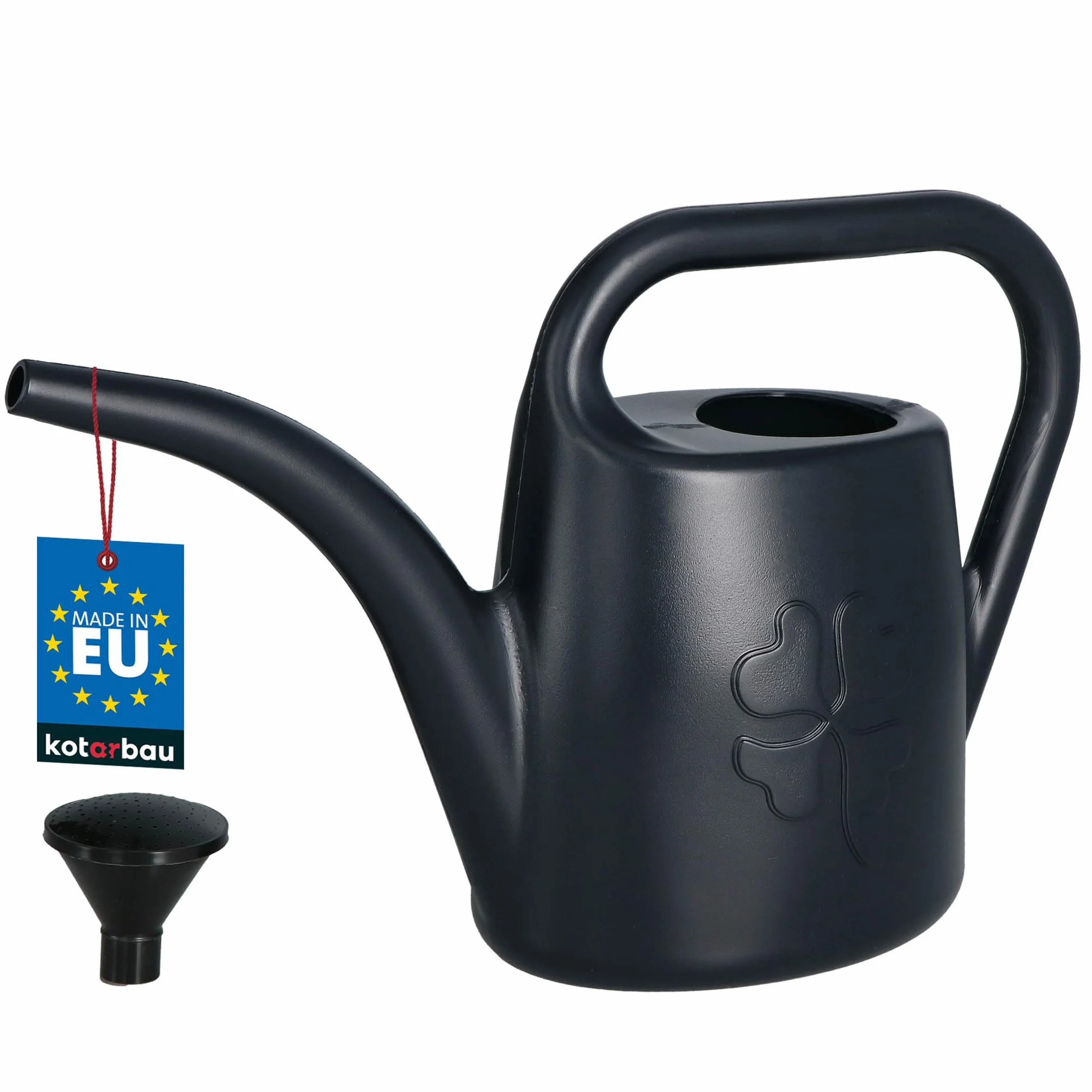 KOTARBAU® Regadera Plantas - Plástico - 1,8 L - Antracita - Regaderas para Macetas - con Boquilla Extraíble para Jardín