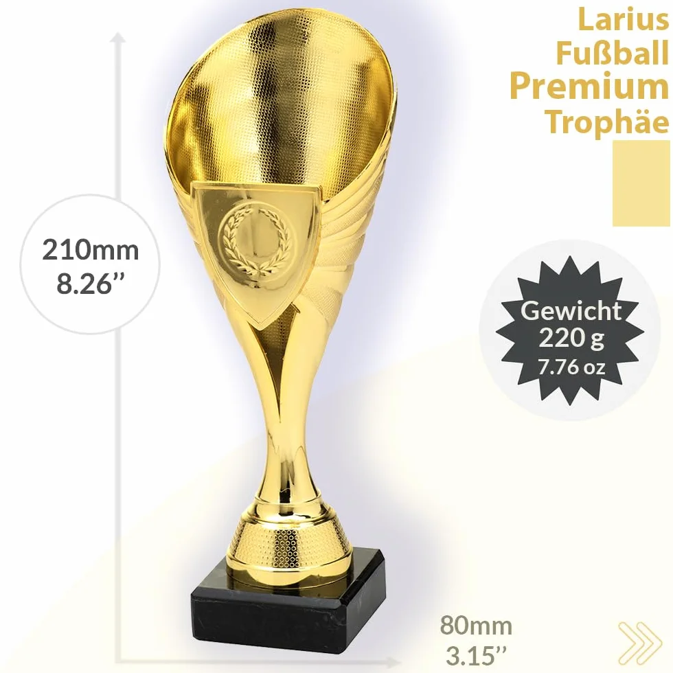 Larius Copa 21 cm Trofeo Universal Base Mármol Personalizable Premios B1