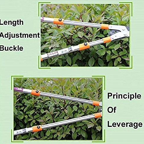 Tijeras de podar telescópicas para árboles de jardín, corte fácil para tijeras de podar de calidad para jardinería, tijeras de podar de trinquete resistentes, extensibles de 66 a 101 cm para toda