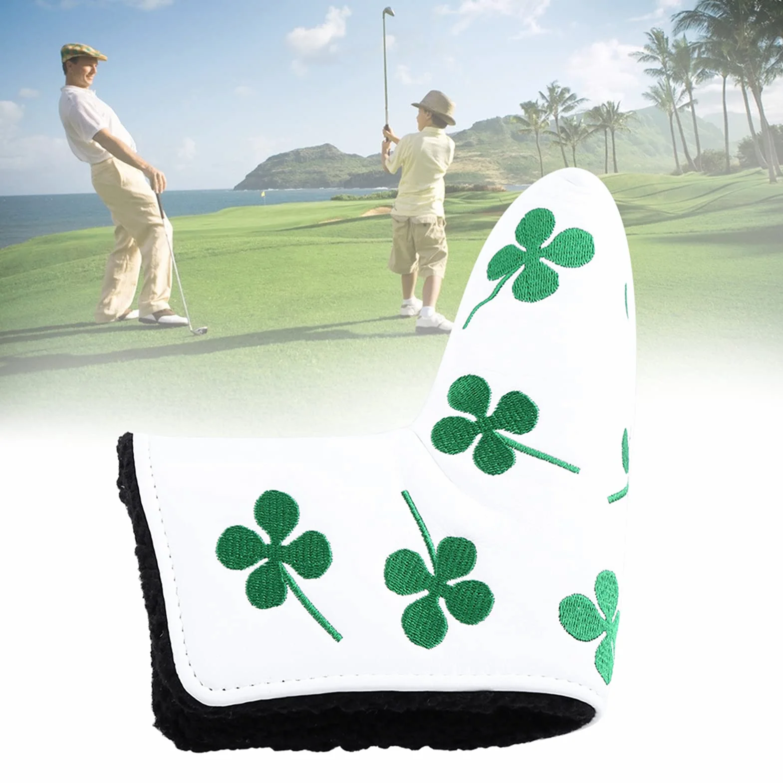 Cubierta para Martillo de Golf Putter 17,5 x 15 cm, Blanco