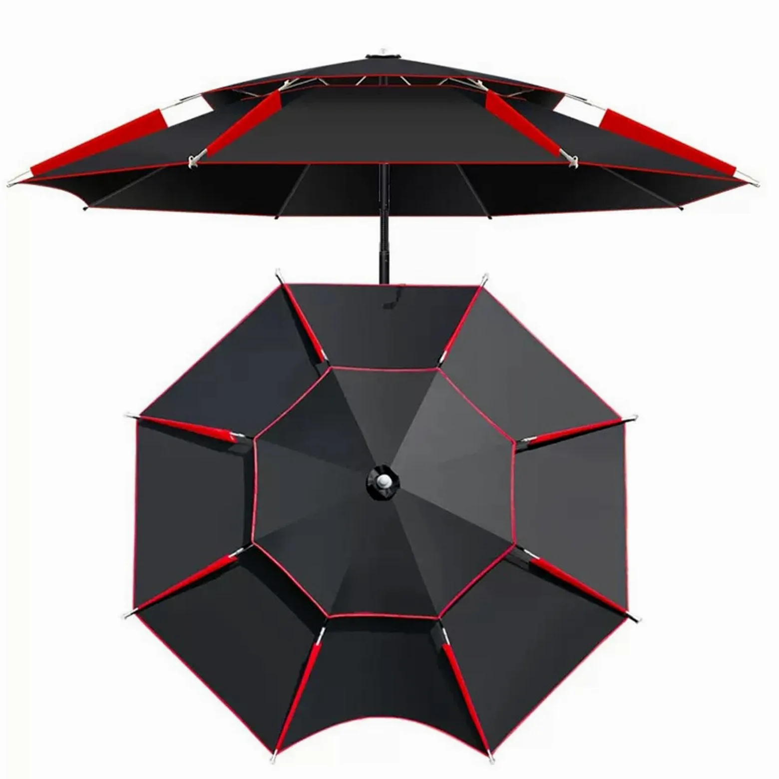 200/220/240cm Sombrilla Antiviento para Jardín, Piscina, Terraza, Parasol De Playa Exteriores, Inclinable, Protección UV Paragua De Pesca Grande(200cm/6.5ft)