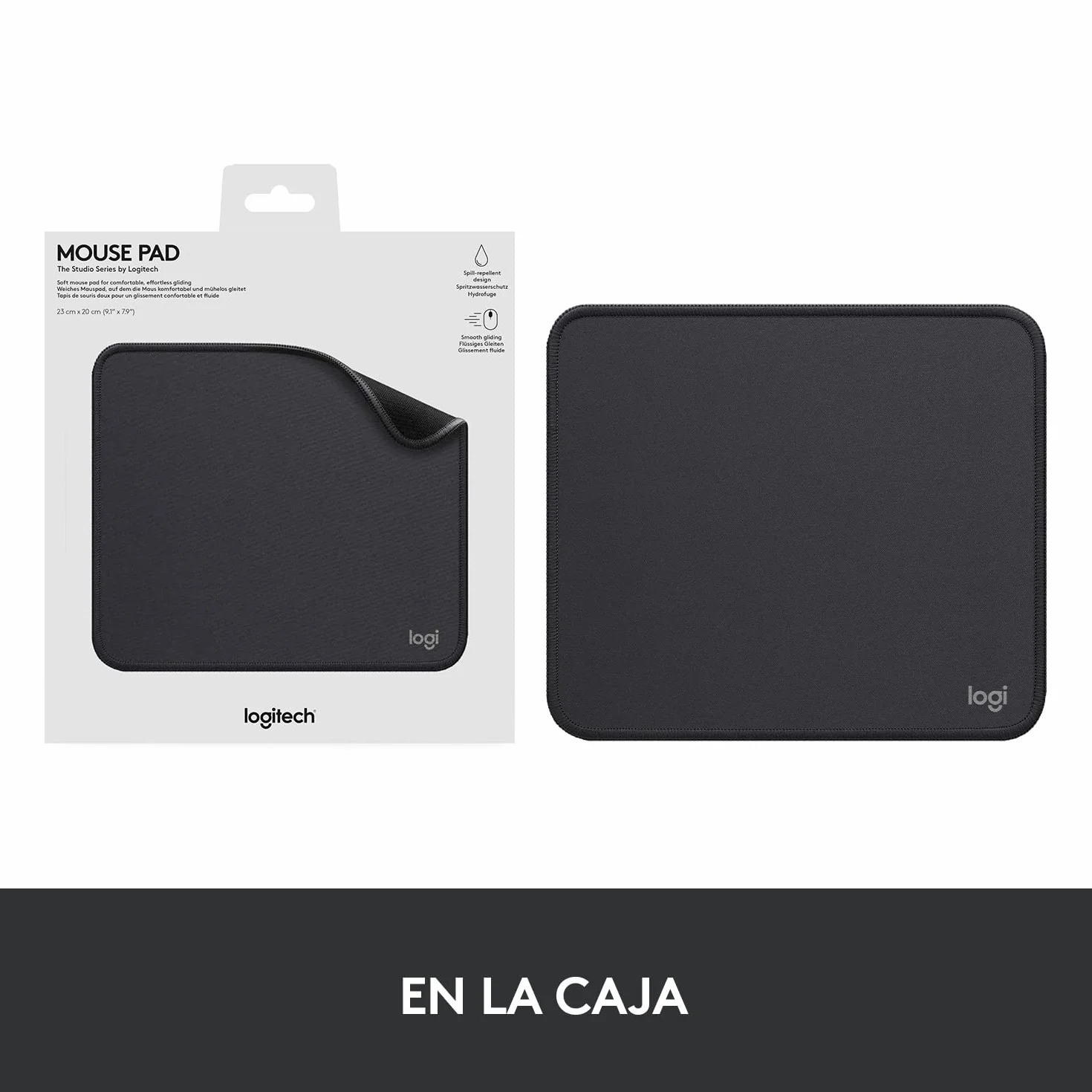 Logitech Mouse Pad Studio Series Antideslizante Resistente a Salpicaduras Gris