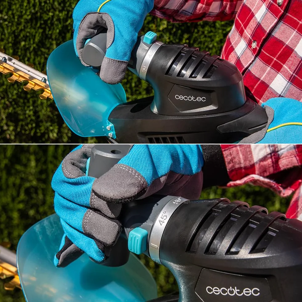 Cecotec Cortasetos Longitud Corte hasta 45cm TitaniumSword 450. 500W, Motor sin Escobillas, Brushless, Cuchillas de Titanio, Ramas hasta 16mm, Mando Rotatorio, Sistema de Encendido de Seguridad