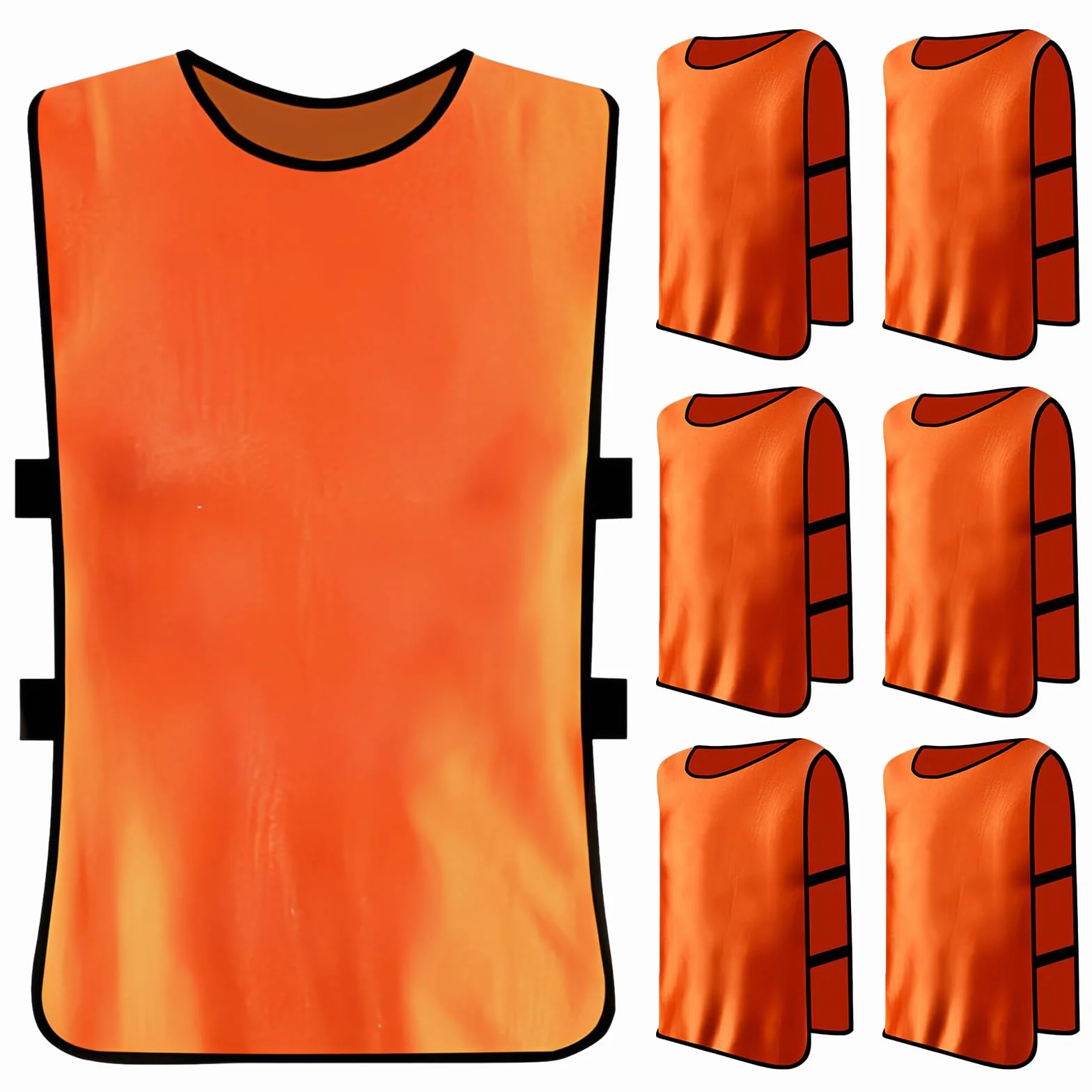 Chaleco Deportivo Adultos XL Petos Entrenamiento Fútbol Baloncesto Rugby 6 Piezas