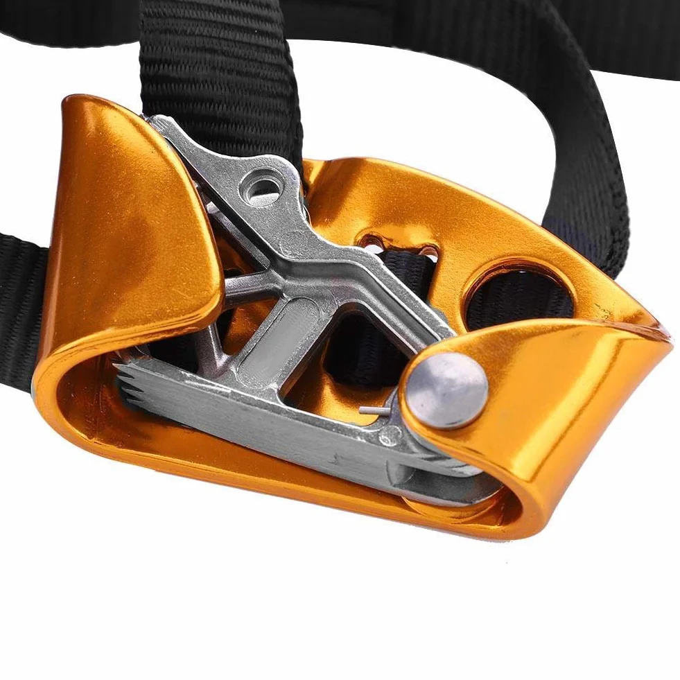 Ascender de Pie Negro Aleación Aluminio 8.3 x 4.7 cm para Escalada Montañismo