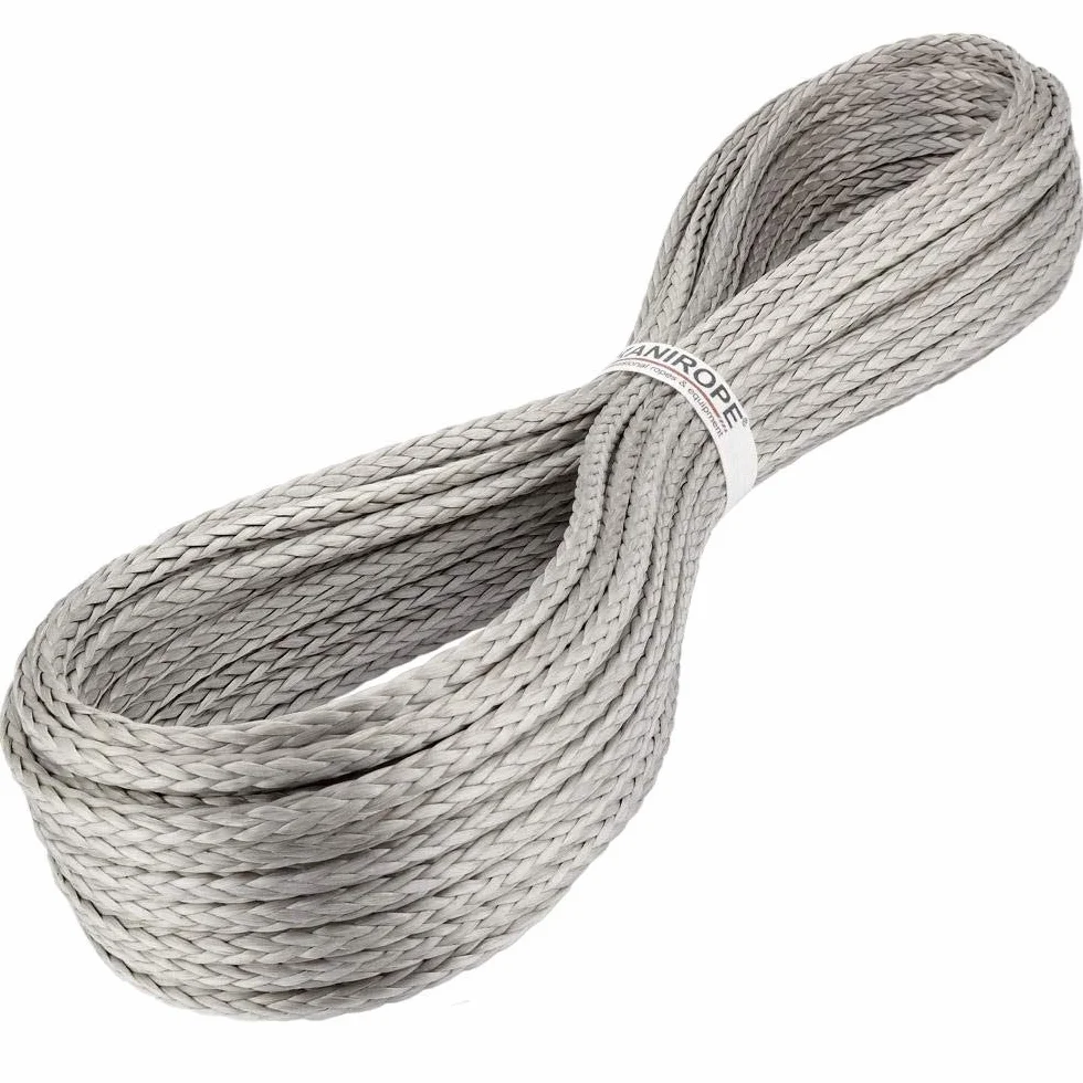 Cuerda de Dyneema 4 mm 10 M Trenzado Gris