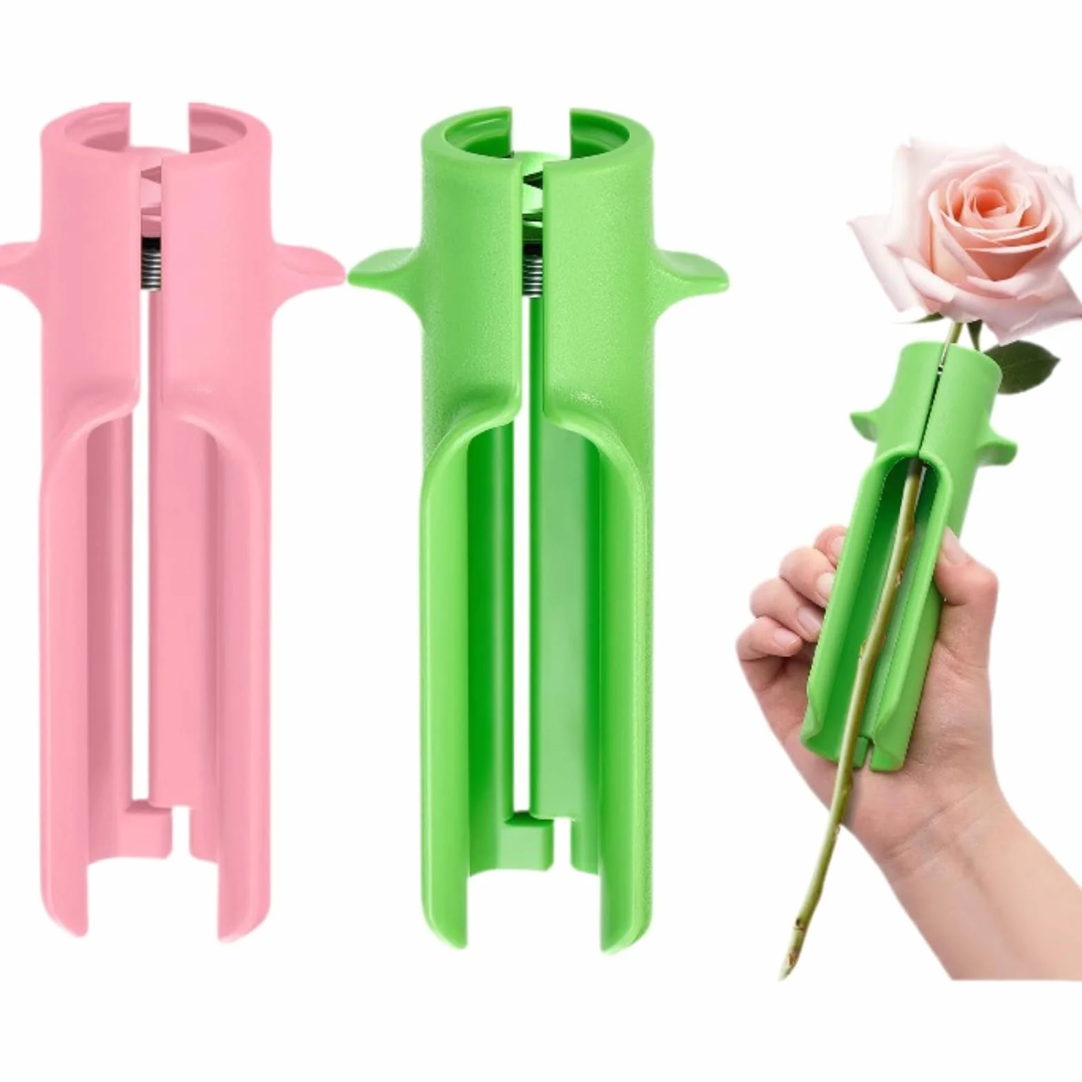 2 peladores de espinas de rosa, removedor de espinas de rosa, limpiador de flores, jardinería, adecuado para floristería profesional, hogar, bricolaje, trabajo profesional de jardinería