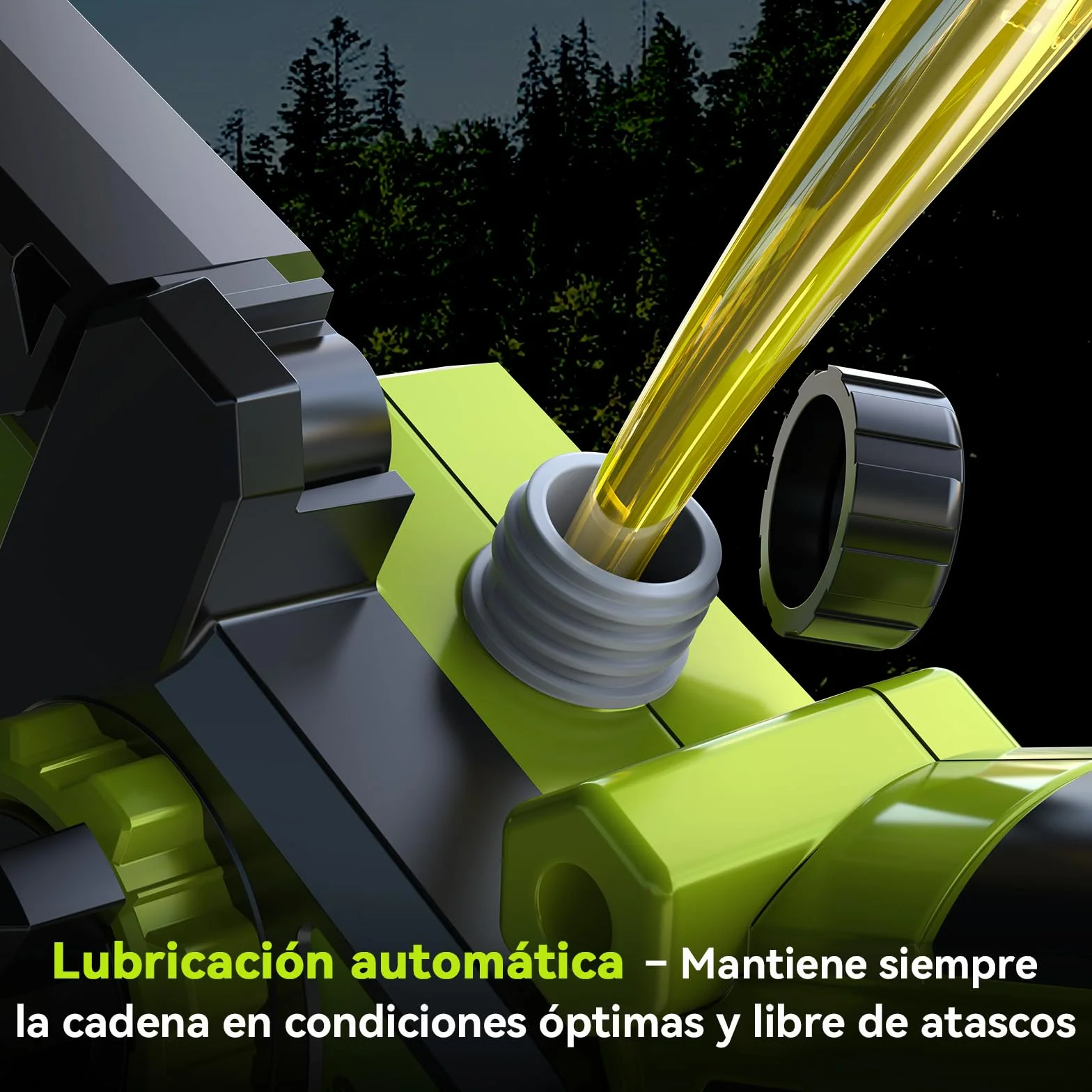 Mini Motosierra a Batería 8 y 6 Pulgadas, Sierra Electrica Podar Arboles con 4000 mAh, 2 Baterías, 1300W, Lubricación Automática de Cadena, Ajuste sin Herramientas, Compatible con Makita Batería 18V