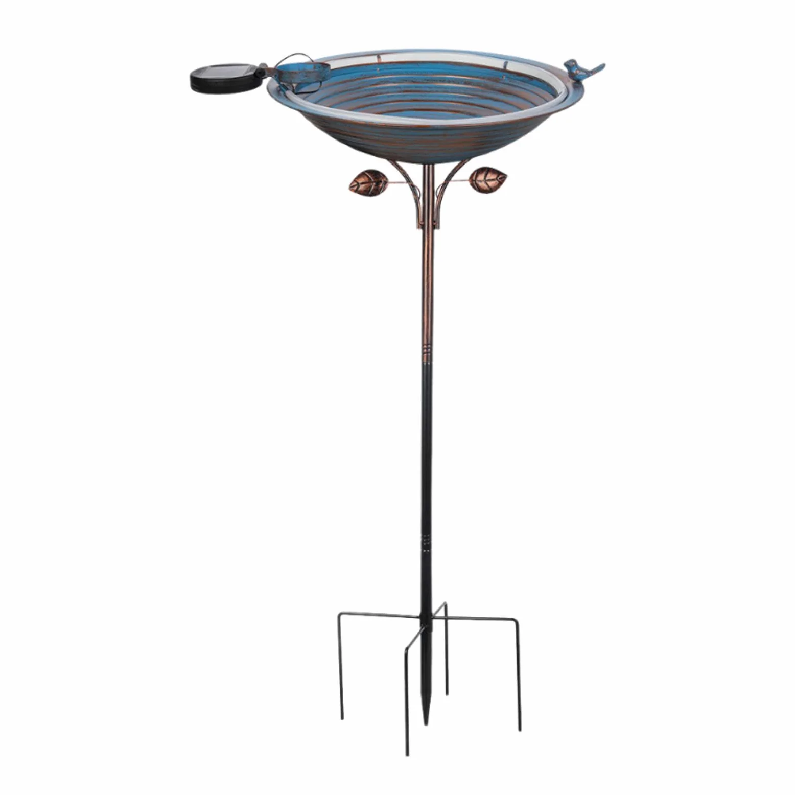 perfk Comedero para pájaros, Bebedero para pájaros, Elegante y fácil de Instalar, con estaca de Metal para Amantes de Las Aves, Ideal para el jardín.