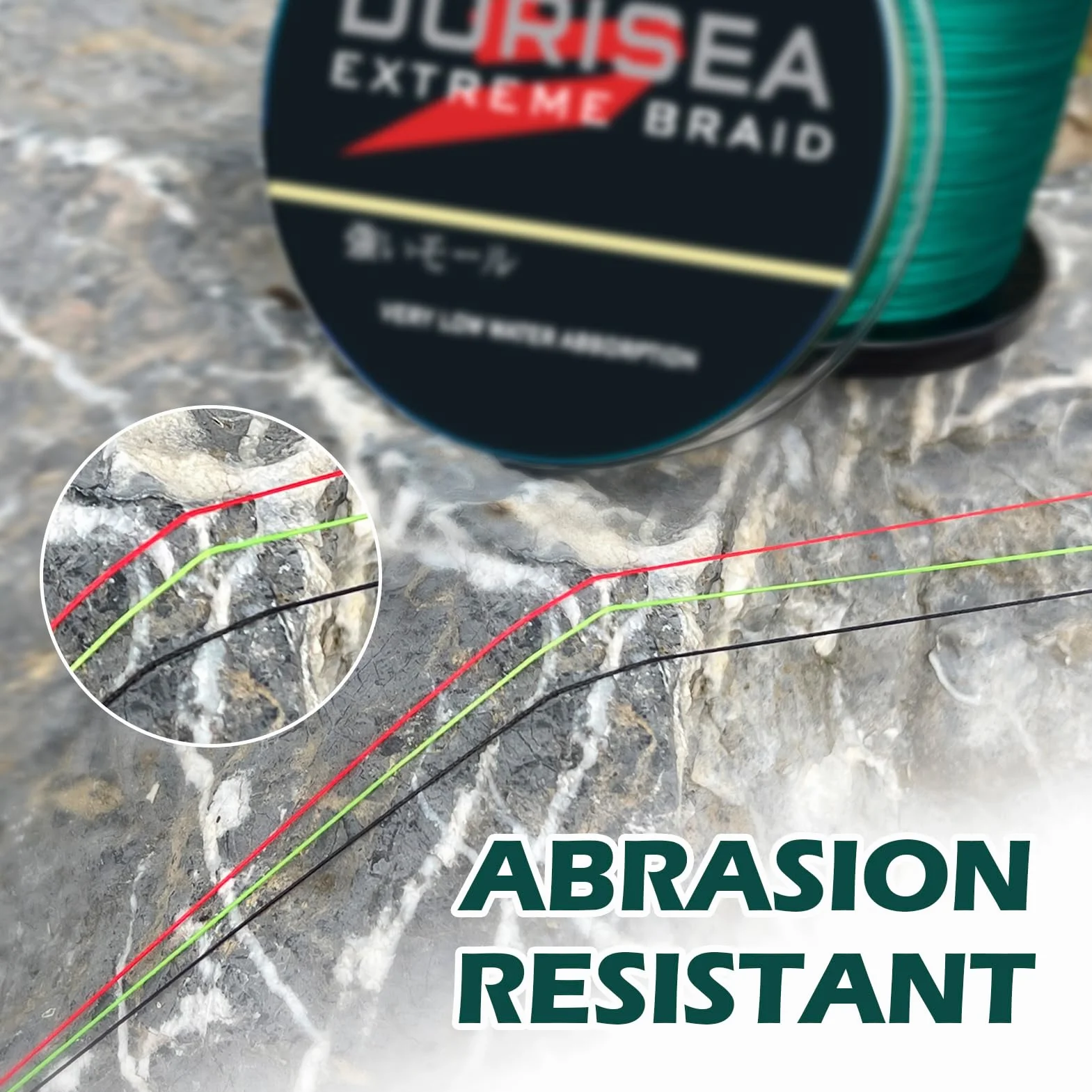 Hilo de Pesca Trenzado 100% PE 300 m, 550 Libras, Cuerda de Pesca Resistente a la abrasión, Cero Estiramiento