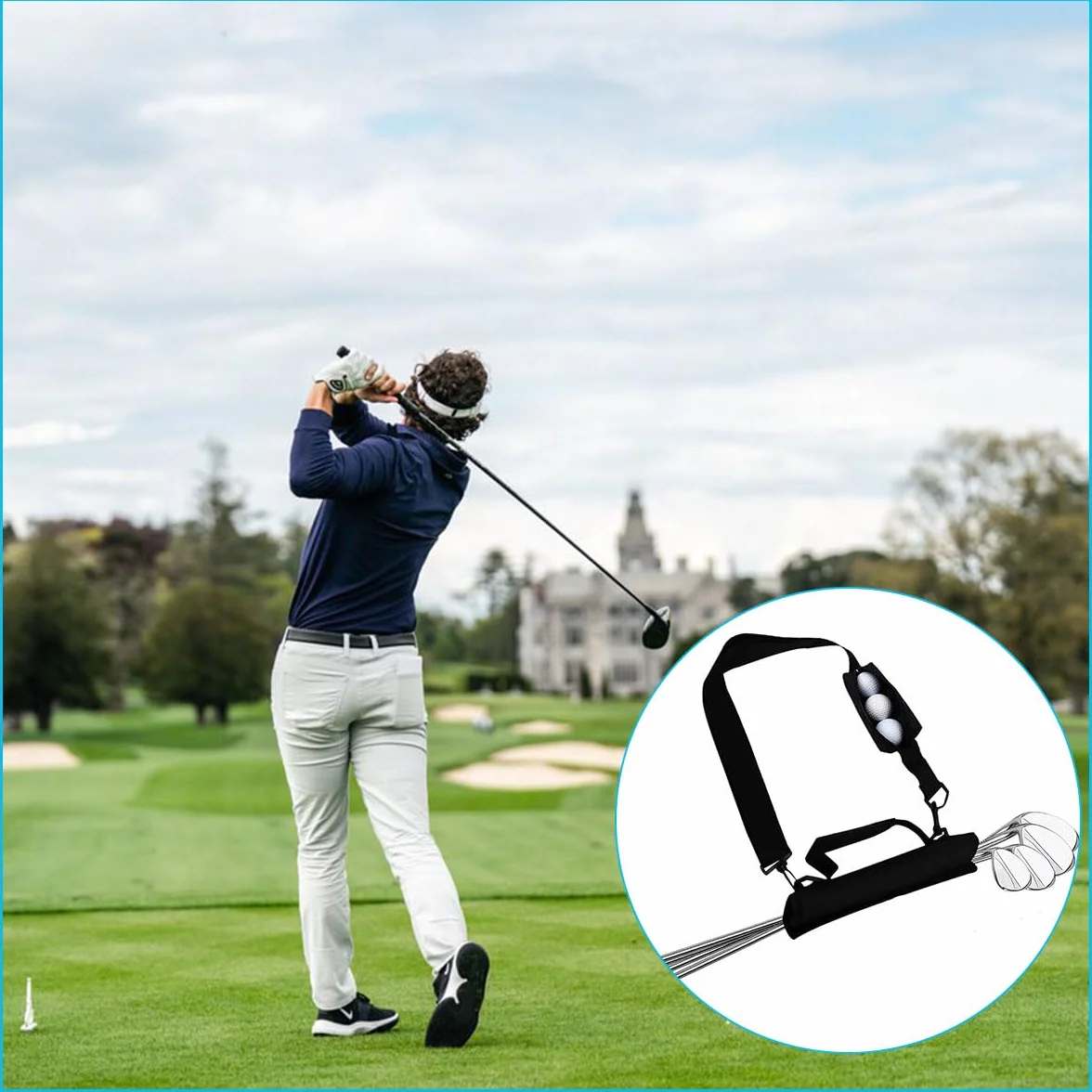 Bolsa para Palos de Golf Portátil y Ajustable Ligera para Viaje