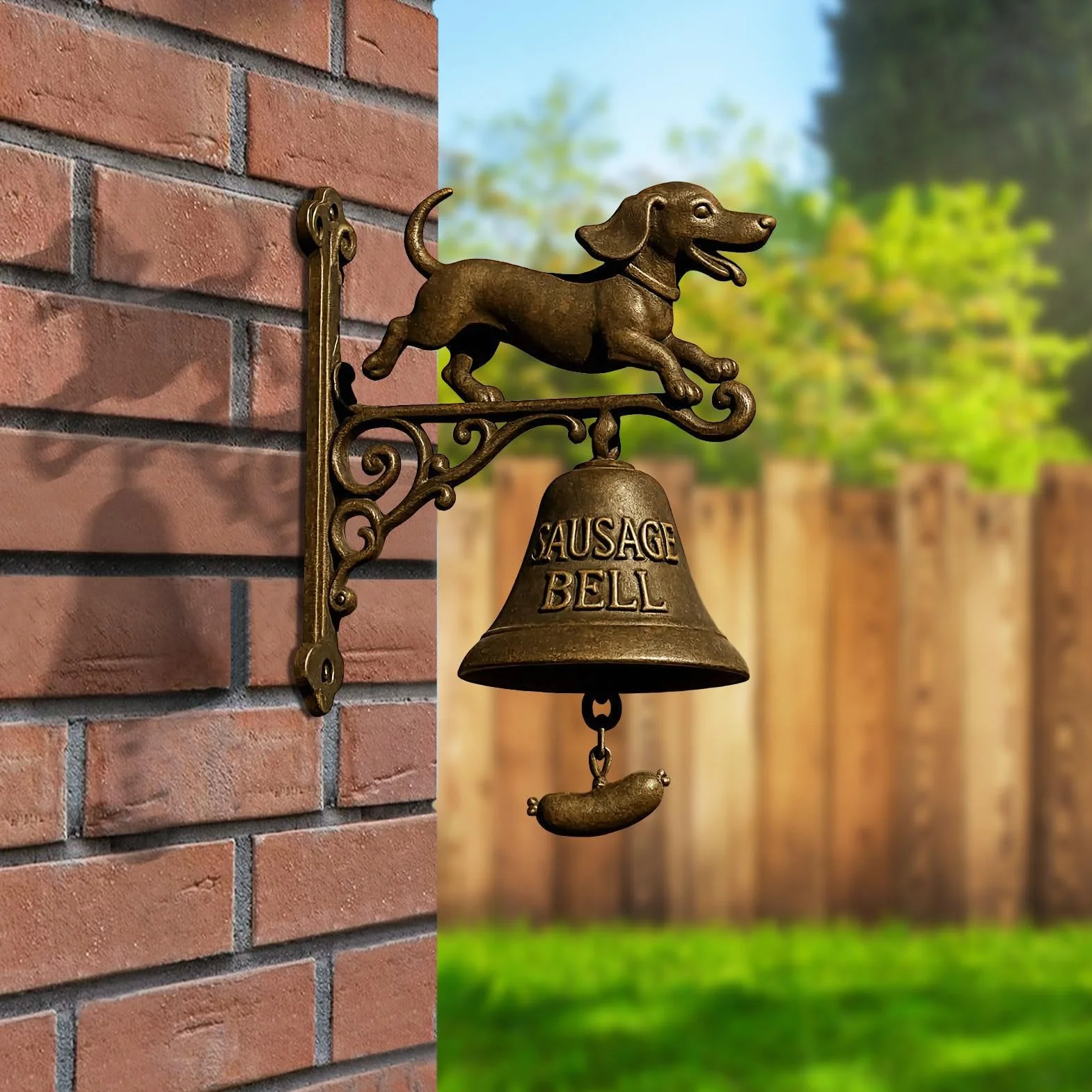 Dinner Bell Outdoor | Timbre Decorativo para Puerta De,Figura Decorativa De Perro para Porche Jardín Casa Cabaña Patro Trasero Regalo Inauguración