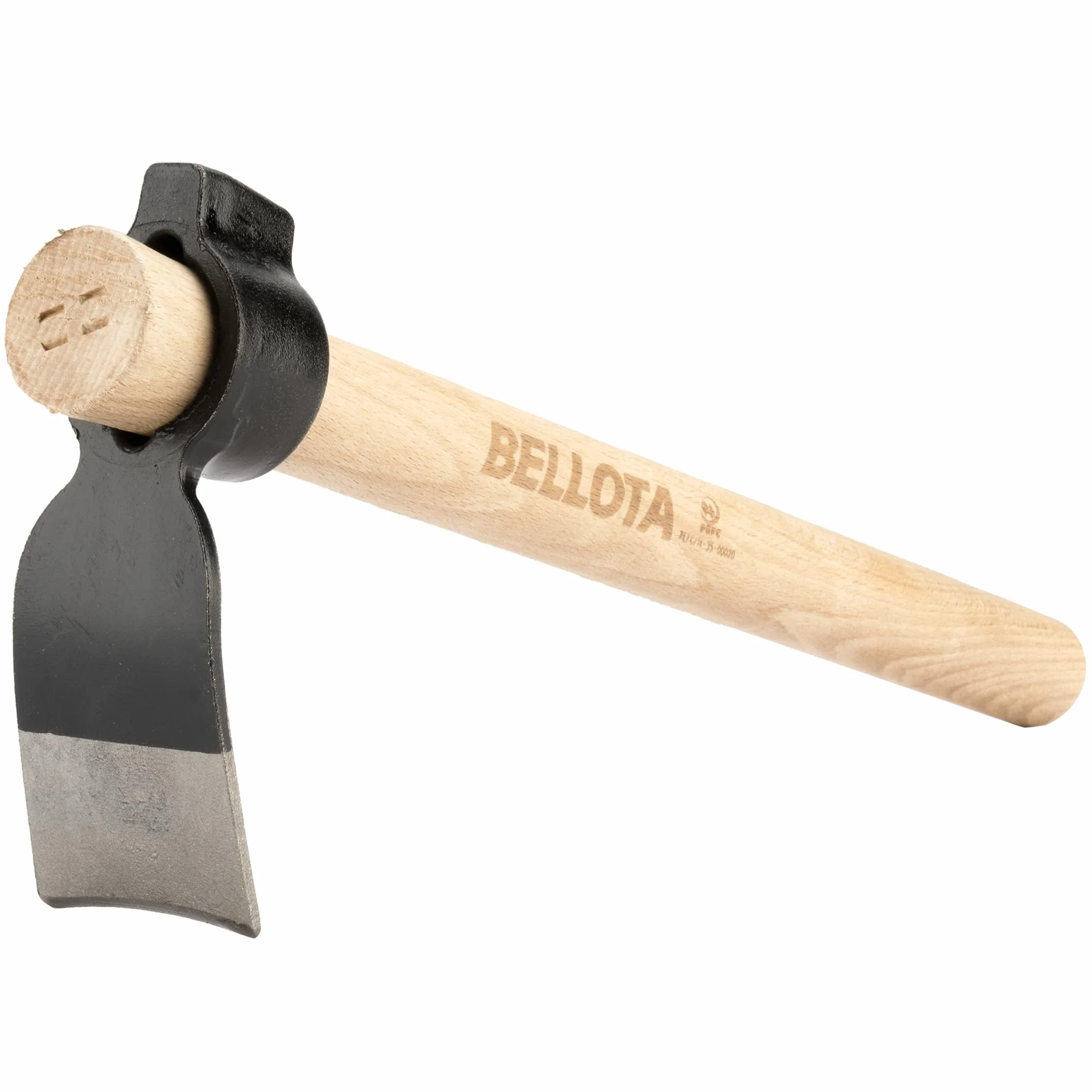 Bellota HOE242AW360P - Azada forjada para Plantar parterres y Zonas de rocalla, con Mango de Madera y Sistema antigiro.