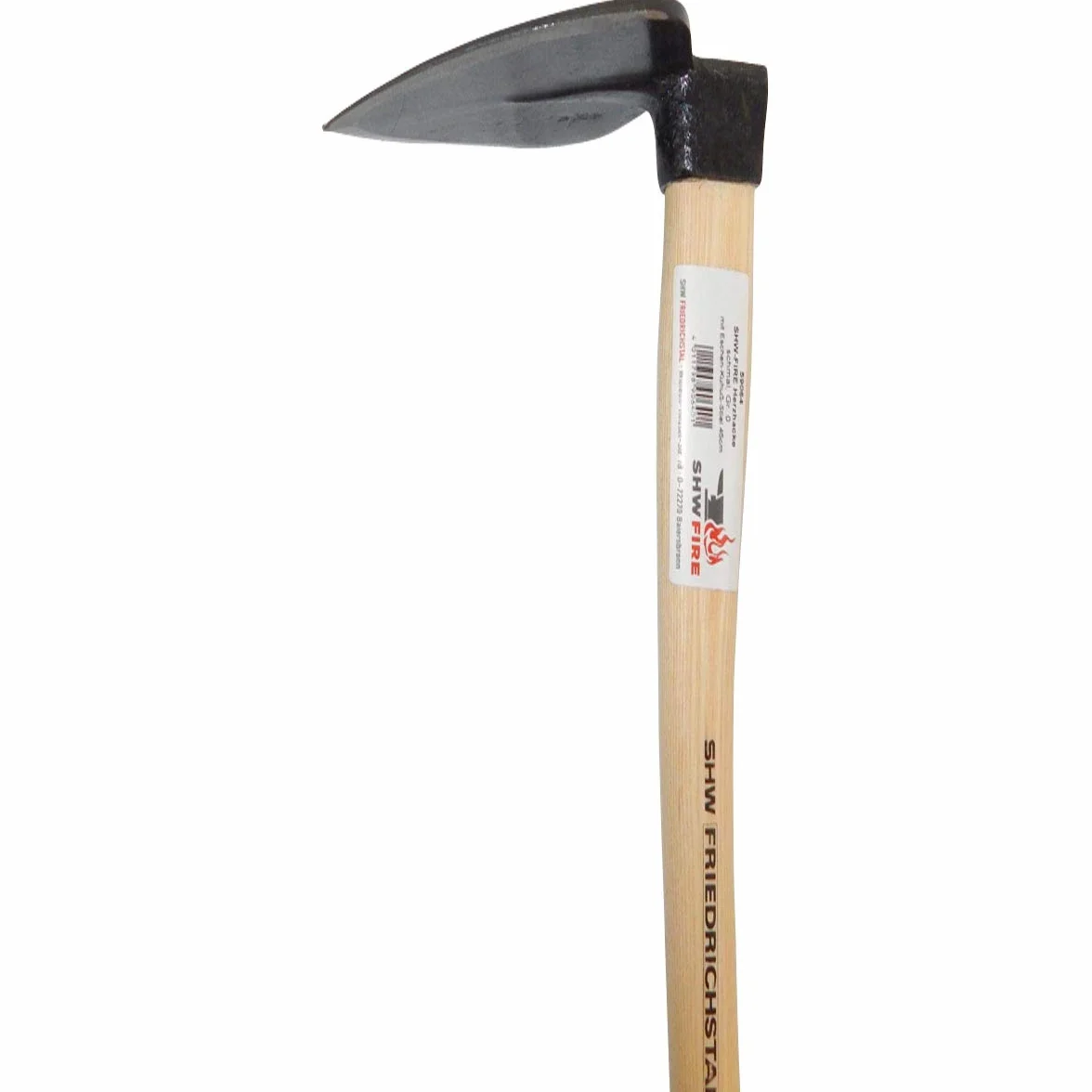 Azada de acero forjado, mango corto de madera de fresno de 45 cm, ideal para jardinería SHW-FIRE
