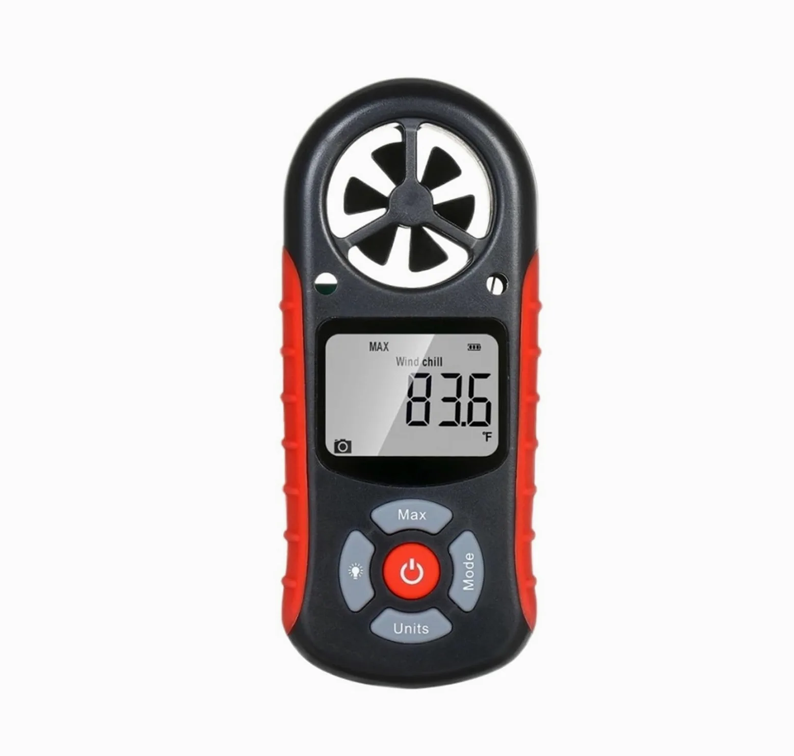Anemómetro digital, Anemómetro Digital 8 En 1, Medidor De Velocidad Del Viento Mano Para Medir La Temperatura Y El Frío Con Pantalla LCD Retroiluminada