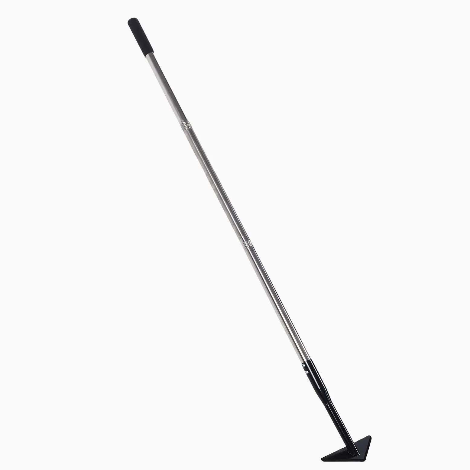 Azada de Jardín Triangular, Azada de Malas Hierbas Resistente con Largo Ajustable de 145 Cm con Diseño Desmontable para Desmalezar el Cultivo del Suelo