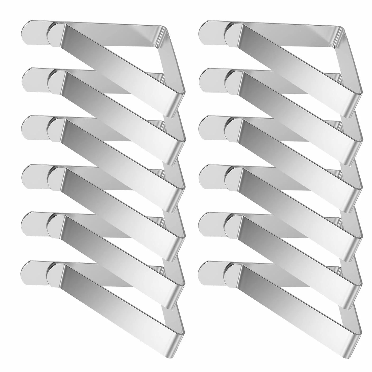 Sujeta Manteles de Mesa Exterior, 12 Pcs Pinzas de Cocina Grande, 8 x 7 cm, para Restaurante Boda Fiesta Mesa Jardin Grosor de 2,5-6,5 cm