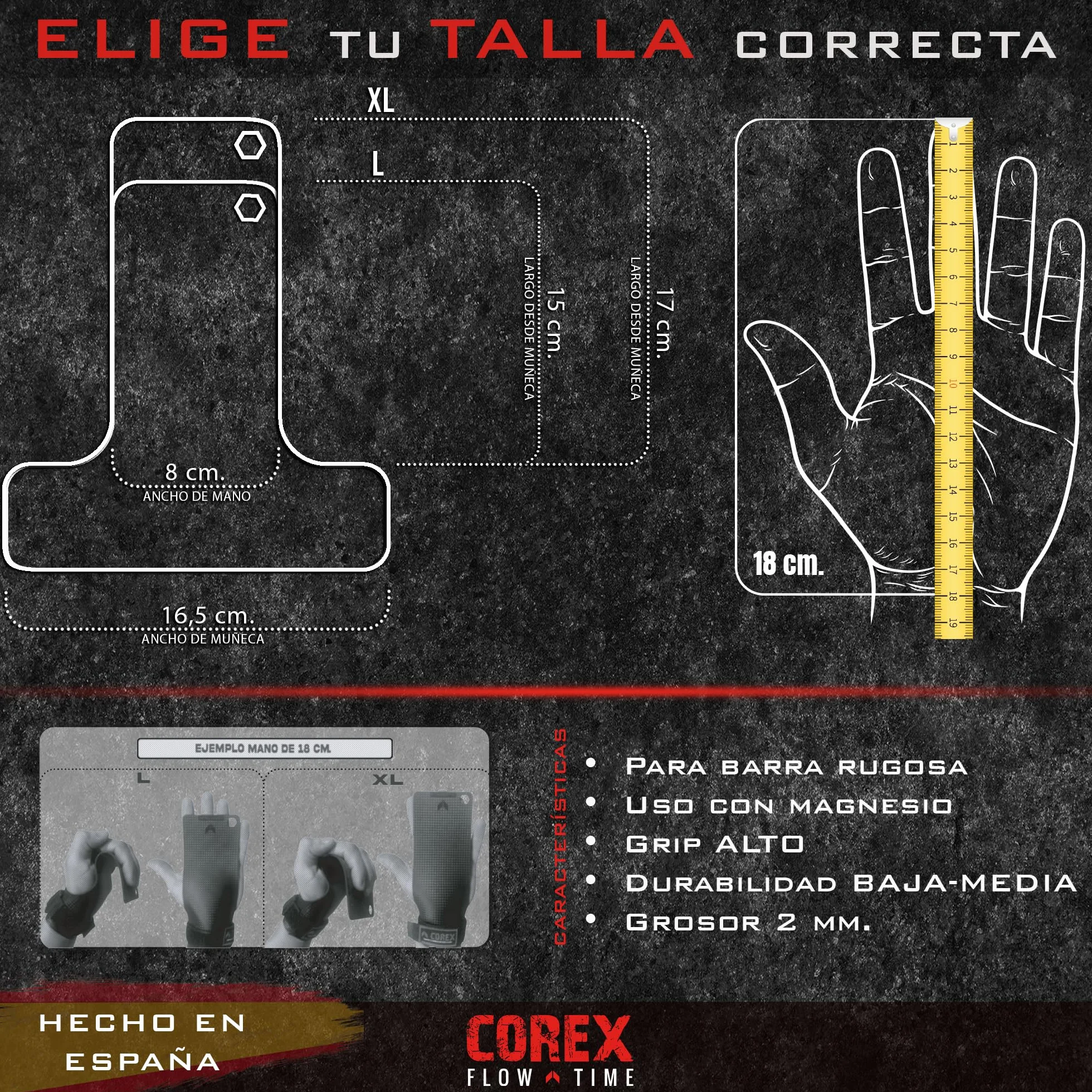 COREX Calleras de Carbono Sin Dedos 25mm Anilla de Acero Máximo Agarre