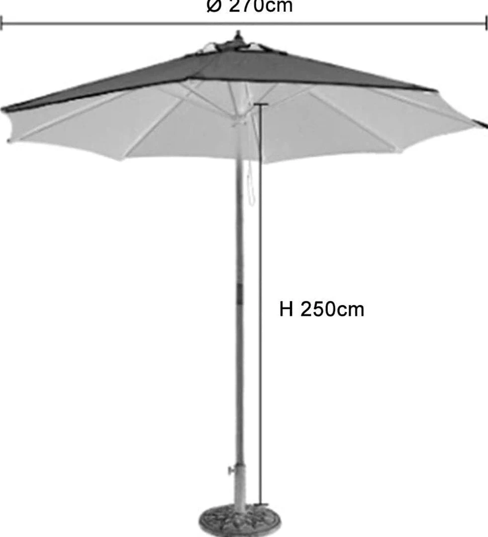 Sombrillas de jardín para exteriores Sombrillas de 9' Sombrilla de mesa para exteriores Caqui - Sombrilla de jardín con manivela y 8 varillas resistentes, para terraza, patio trasero y piscina