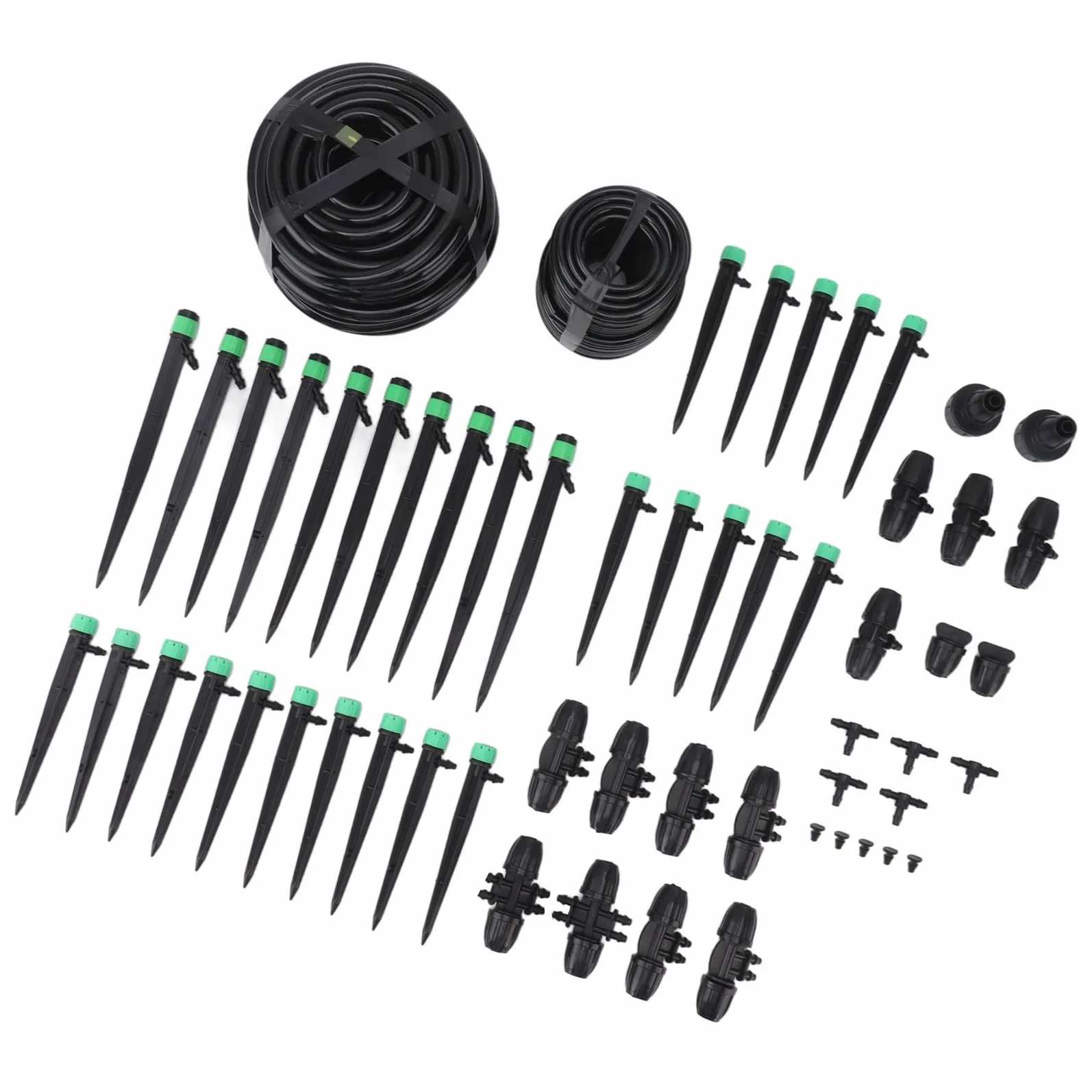 Haofy Sistema de Riego de Jardín Sistema de Riego de Jardín Kits Automáticos de Riego por Goteo para Camas de Jardín Elevadas Sistema de Riego por Goteo de Césped