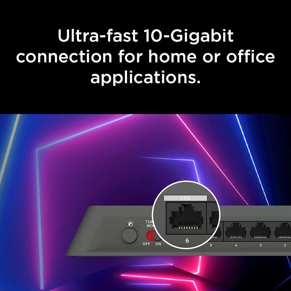 D-Link DMS-106XT Switch Multigigabit Gaming, 5x 2.5 Gigabit LAN, 1x 10 Gigabit LAN, sin gestión, IGMP Snooping