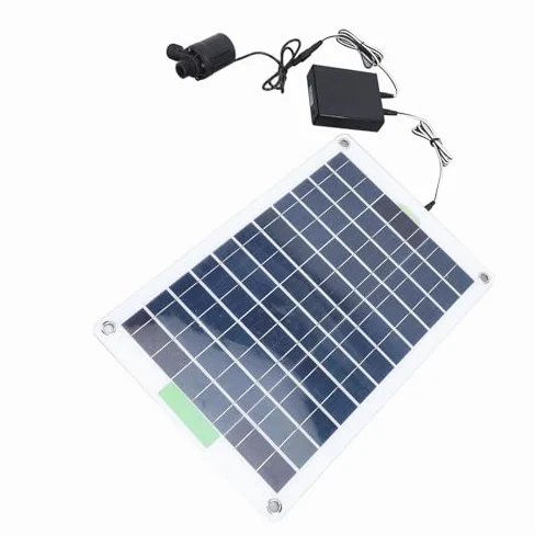 KIT de Bomba de Agua Solar de 100 W, Bomba de Fuente de Agua con Energía Solar, con Caja de Almacenamiento de Energía, para Estanques de Baño de Pájaros, Estanque de Peces de