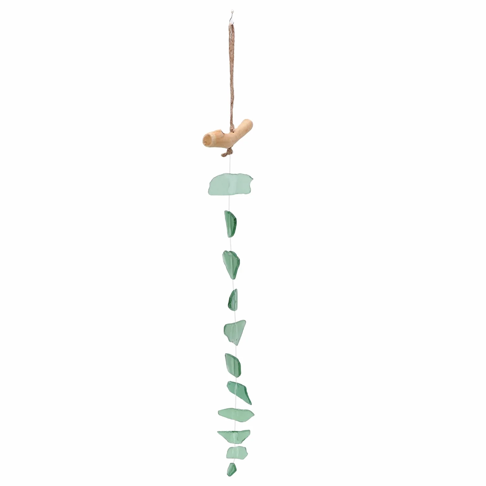 Campanas de Viento Carillón de Madera Flotante de Vidrio Marino Hecho a Mano único para Decoración Interior y Exterior (Estilo A)