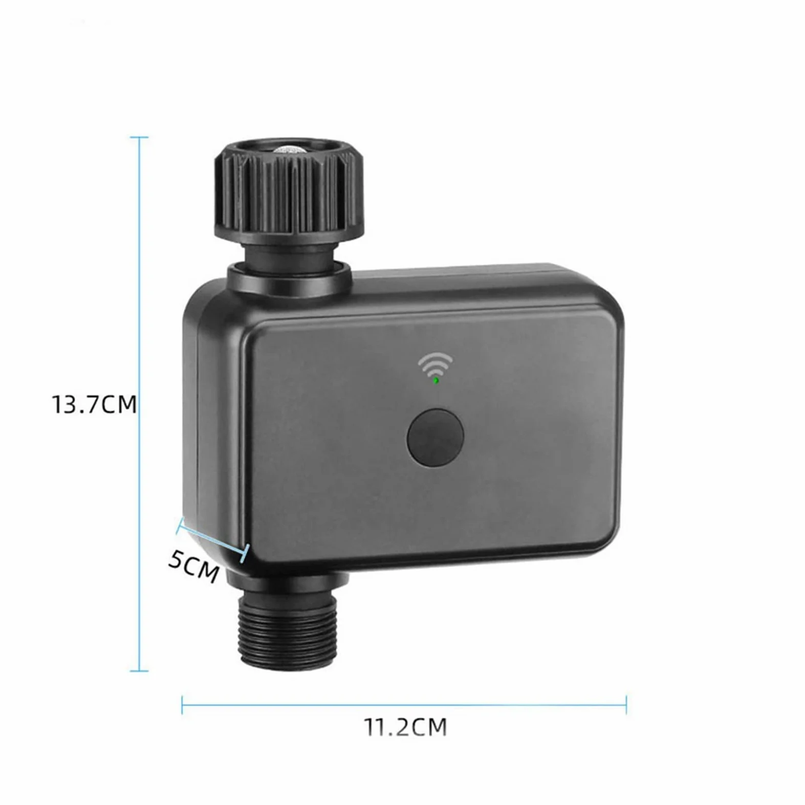 Temporizador de rociadores inteligentes de jardín, temporizador de agua con control wifi 15 programas de riego separados Válvula de agua inteligente(Timer HUB And 1 Head)