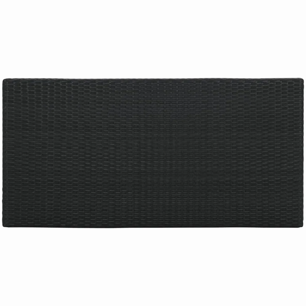 vidaXL Set de Bar para Jardín 5 Piezas y Cojines Asiento Mesa Silla Patio Terraza Barra Bistró Muebles Mobiliario Ratán Sintético Negro
