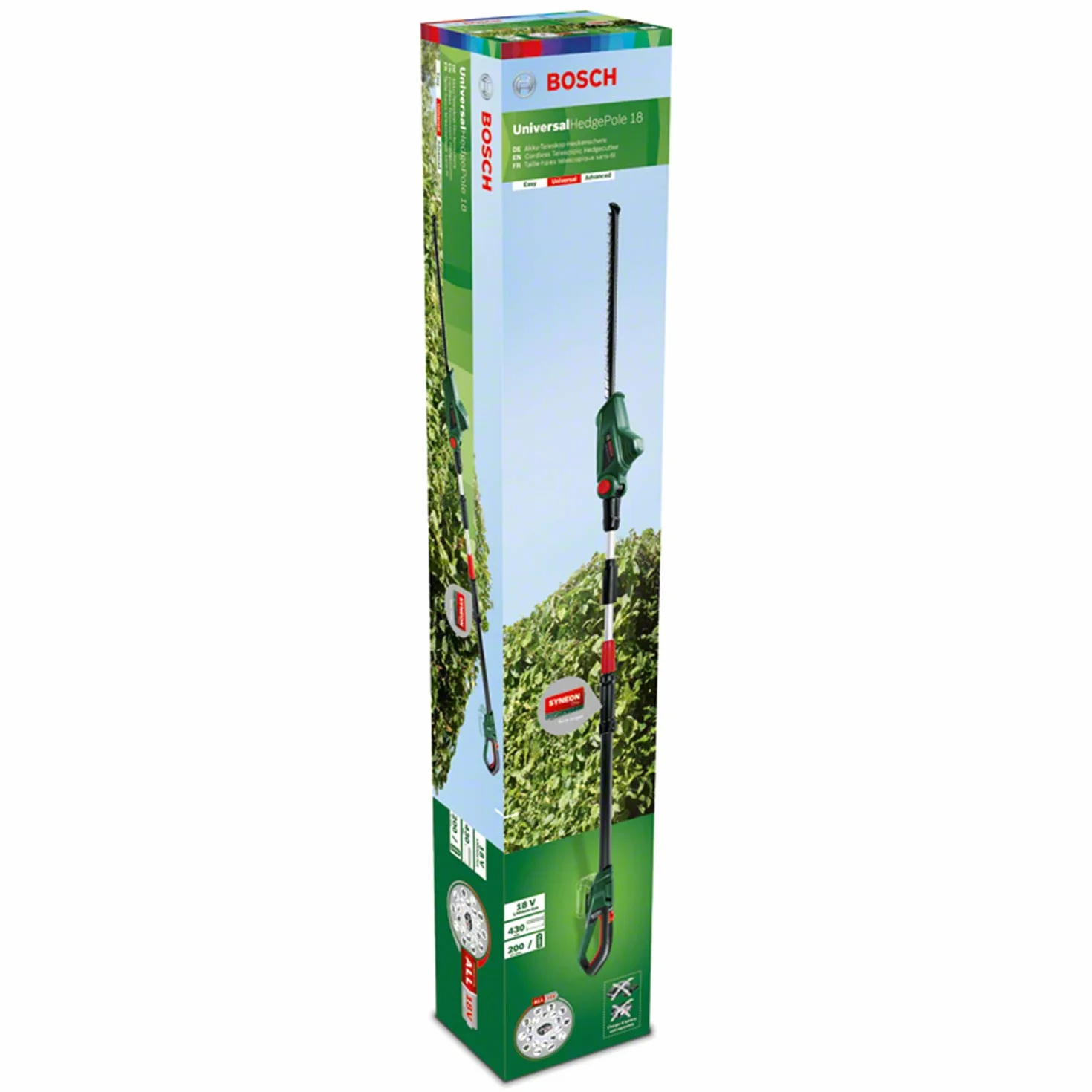 Bosch Tijeras cortasetos telescópicas a batería UniversalHedgePole 18 (1 batería, sistema de 18V, en caja)