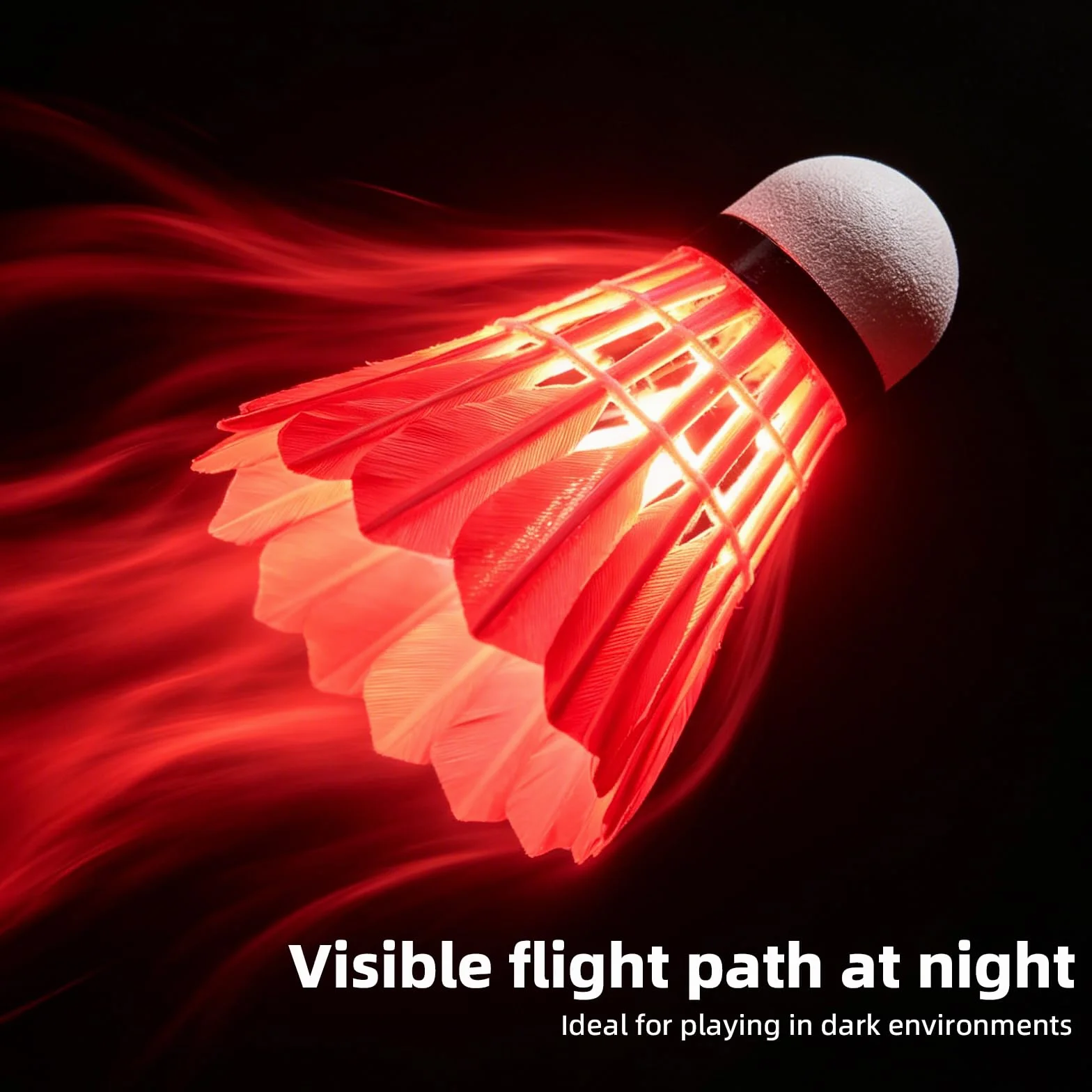 Binnan 4 Piezas Volante Bádminton LED Brillante para Deportes Interior Exterior Duradero
