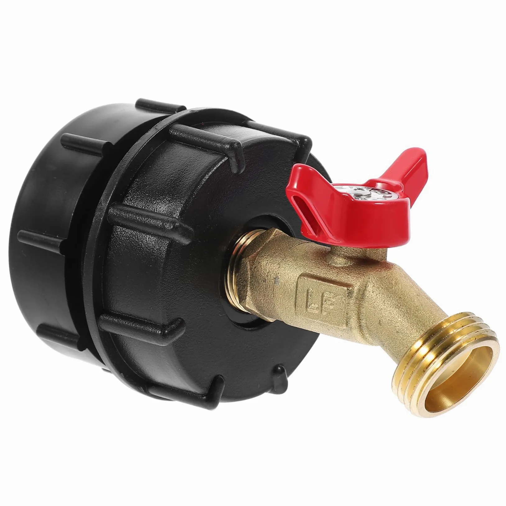 ibasenice 5 Piezas Accesorios De Conector De Cubo Adaptador De Agua del Tanque De Asas IBC Ajuste De Barriles De Tonelada Adaptador IBC y Grifo De Jardín IBC a 1/2 Grifo Abs