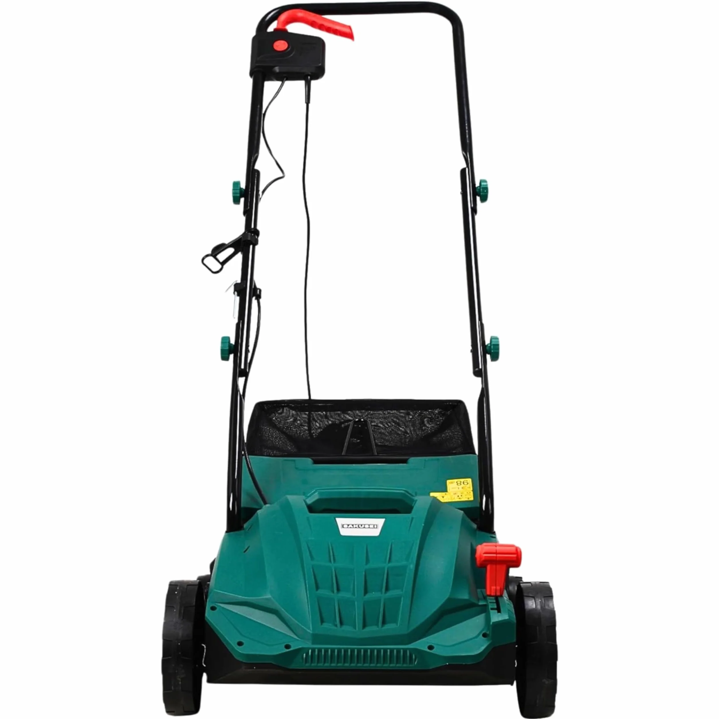 Escarificador/rastrillo/aireador eléctrico 1500 W, eliminación de hojas muertas y musgo, aireador de tierra, bolsa de 30 litros, cable 10 m