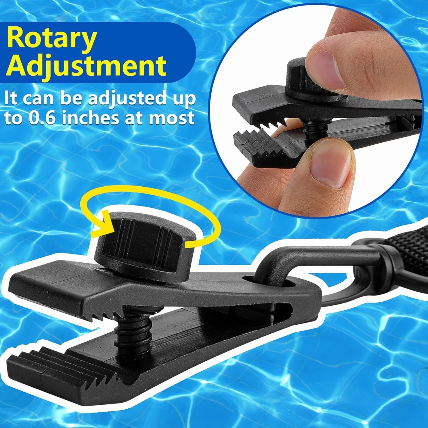 Enrollador de piscina – Bandas de sujeción – Juego de 8 bandas y grapas – Accesorios para sistema de enrollado móvil – Pantalla solar móvil para lonas