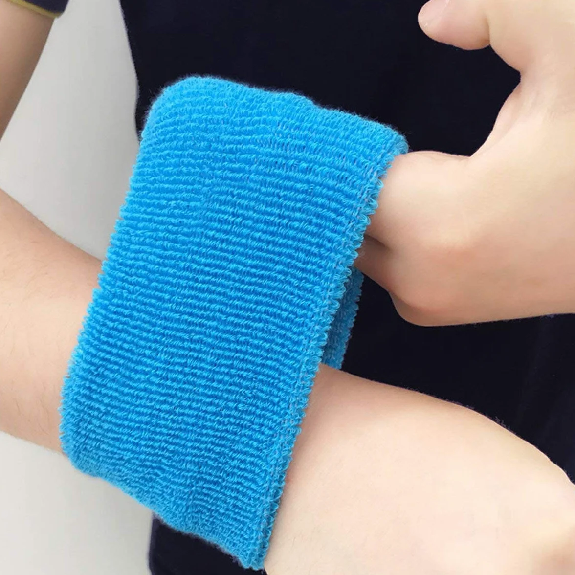 Czemo 12 Pares Muñequeras Deportivas de Algodón para Tenis Baloncesto