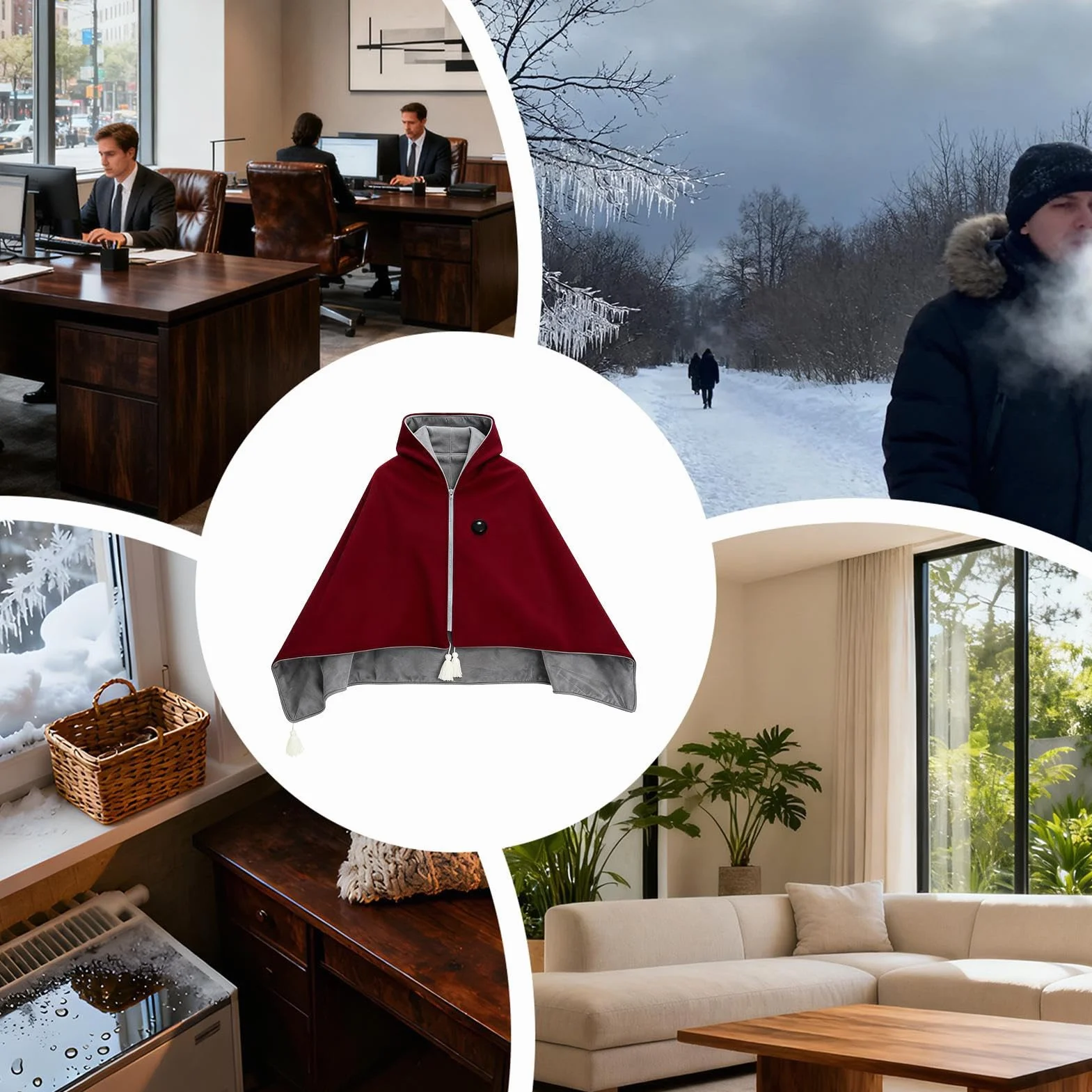 Chal Calefactor | Manta De Calefacción Suave Y Portátil Con 3 Niveles De Seguridad - Chal Calefactado Abrigador para Invierno,Para Uso En Cama Sofá Hogar Dormitorio Oficina