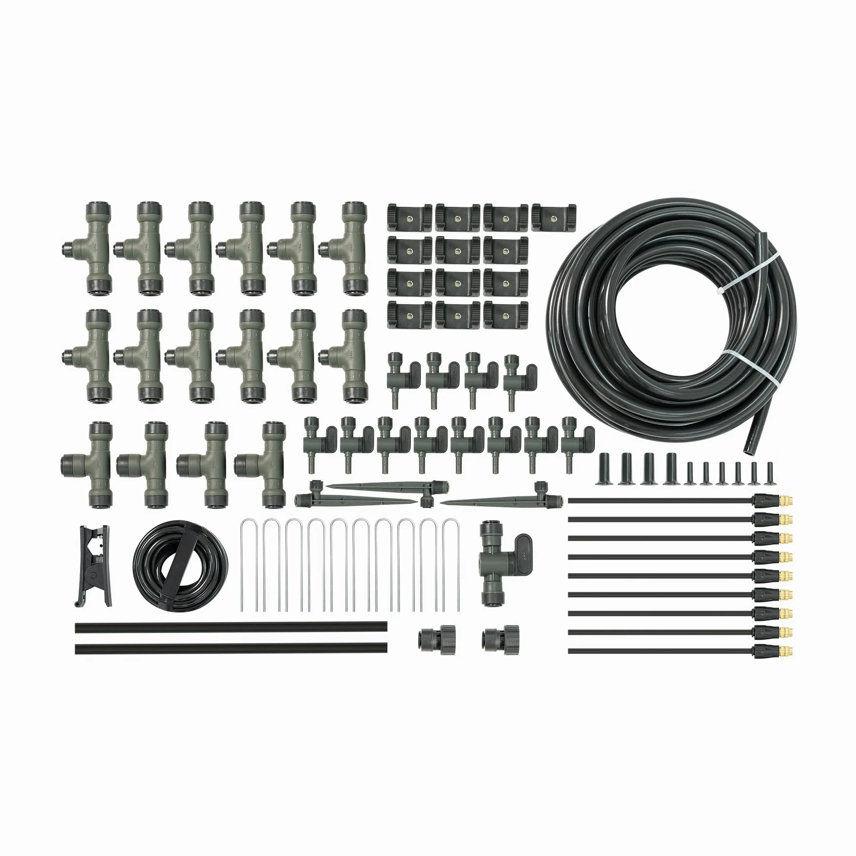Vego Kit de riego de jardín: sistema de riego por goteo para camas de jardín elevadas, solución de riego eficiente para verduras, flores y plantas, fácil instalación de bricolaje