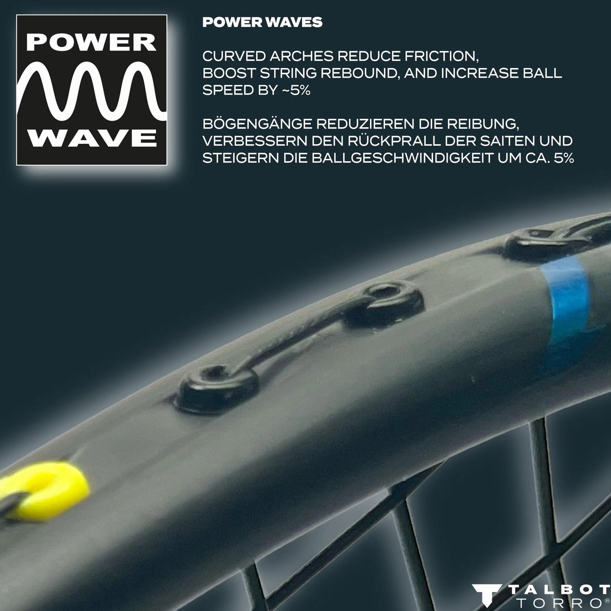 Talbot Torro Badmintonschläger Isoforce 651 100% Carbon Leicht