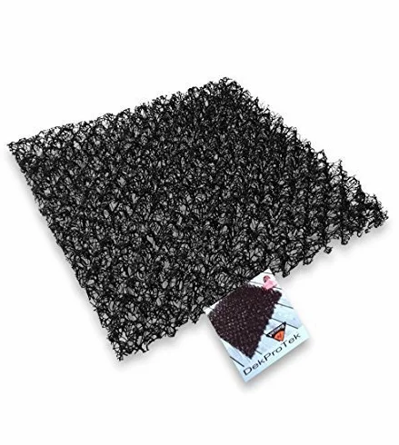 Dekprotek Modular 1 pies x 1 pies aireación Pad Deck Protector para Todas Las ollas, Camas Altas Paquete de 12 Negro