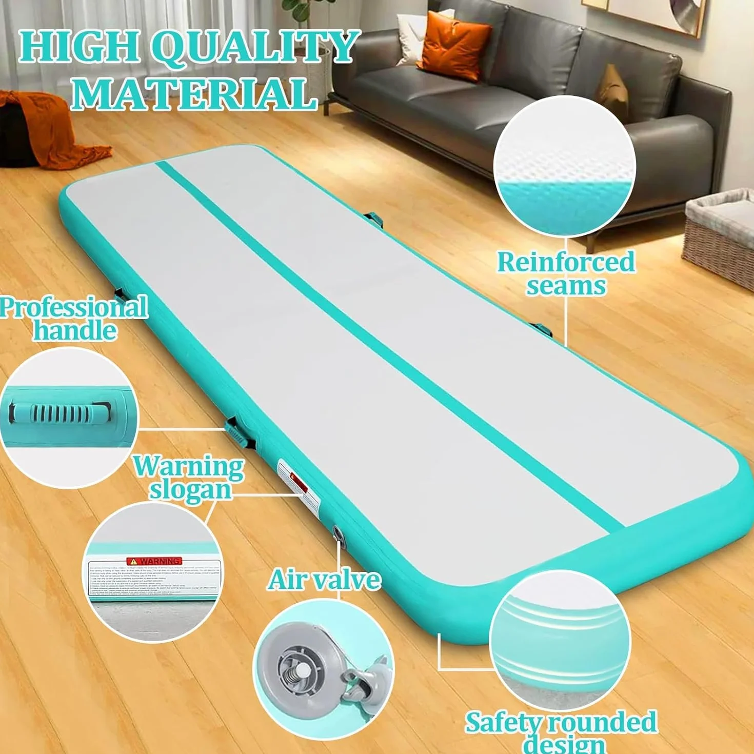Airspot Air Track Matte Air Roll Gymnastik Tumbling Estera de gimnasia con bomba