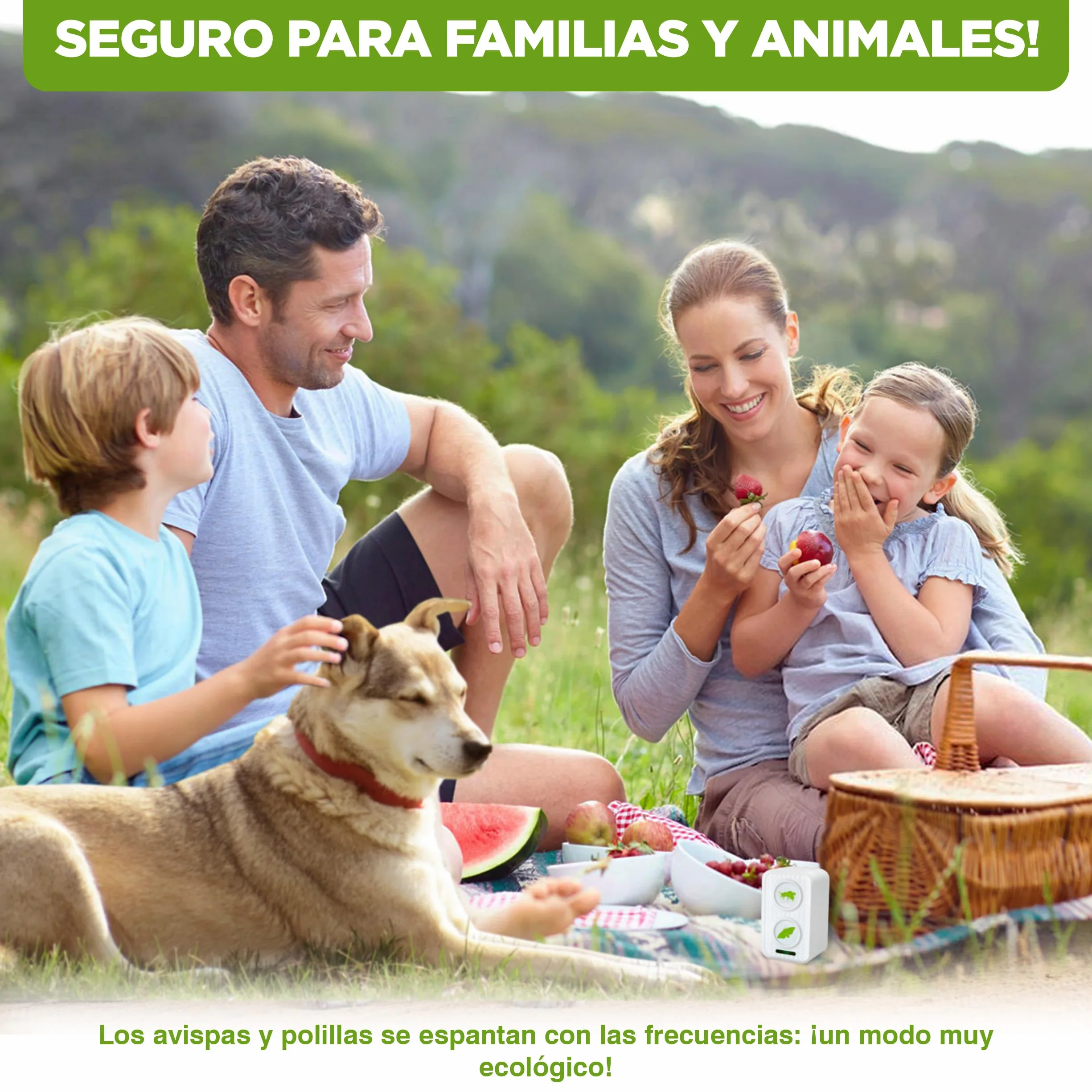 ISOTRONIC Repelente para Avispas y polillas: protección Natural contra Avispas con ultrasonido y frecuencia alterna; Repelente de polillas con un Alcance Efectivo de 50 m² (1 Unidad).