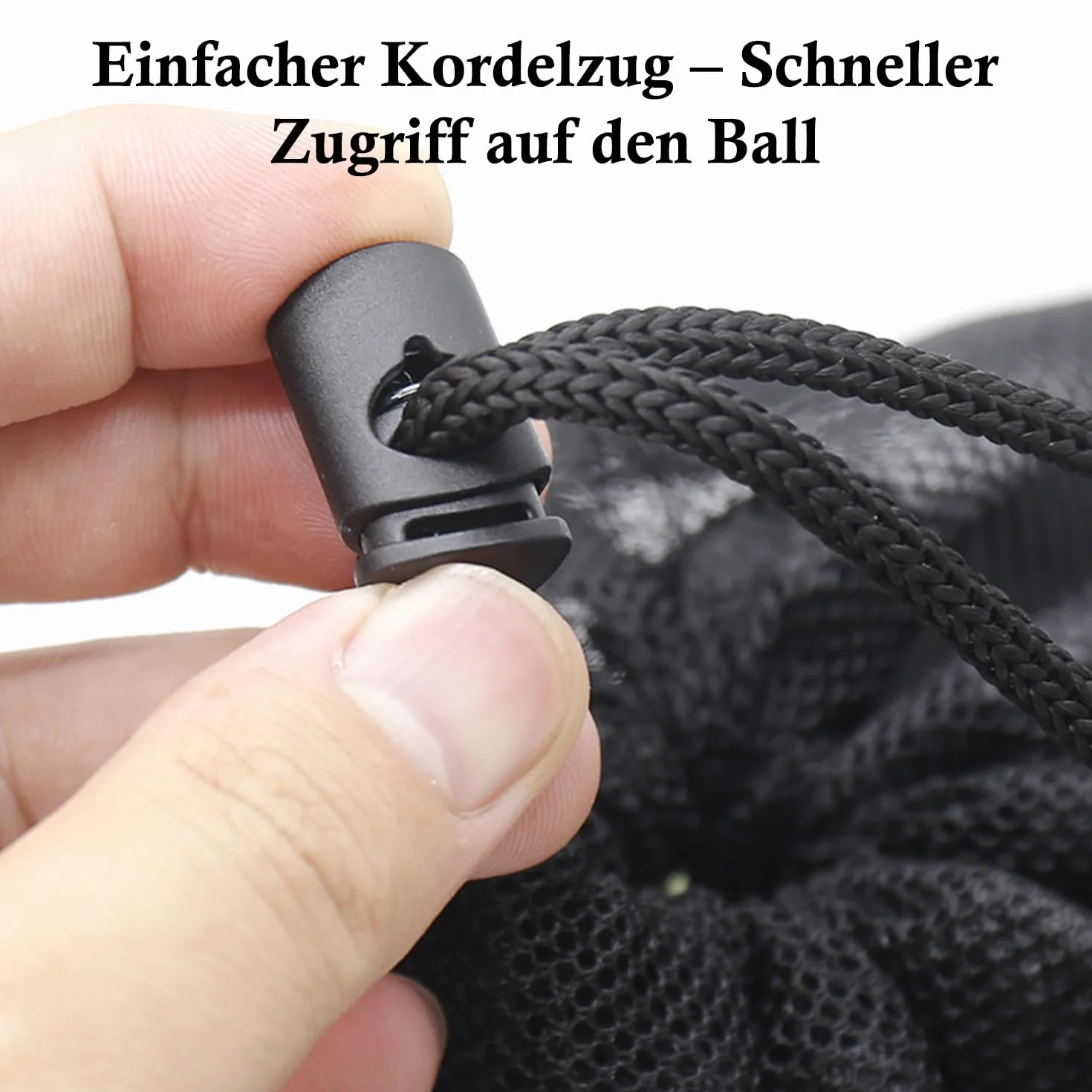 Mochila de Malla de Baloncesto 2 en 1 con Bolsa de Fútbol - Impermeable Tela Oxford Negro