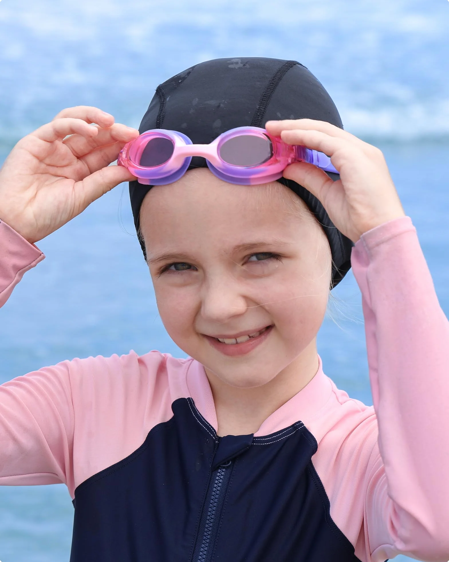 Gafas de Natación Findway 2 Piezas para Niños 4-12 Años Silicona Antivaho UV