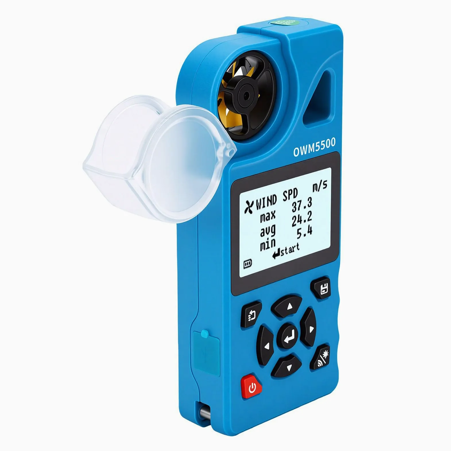 Domary Anemómetro Inteligente Anemómetro con 7 Funciones de Medición Aplicación Remota Control 8000 Modo Gráfico de Almacenamiento Datos para Navegar Surf HVAC