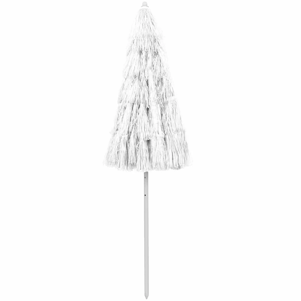 Sombrilla de Playa Hawaii con Protección UV y Función de Inclinación, Varilla Resistente y Clavo de Soporte Fijo, Perfecta para Bloquear Rayos Solares, Montaje en Soporte