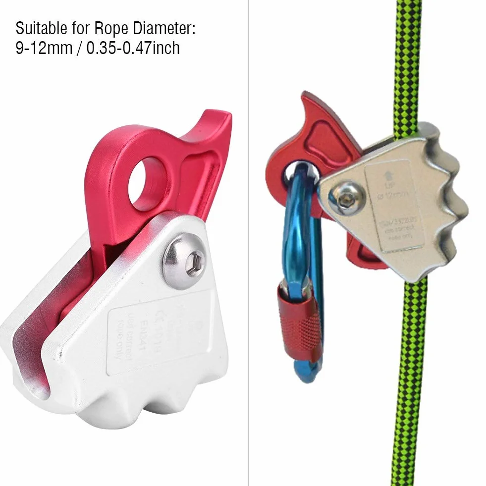 MAGT Descensor de Escalada 15KN Frenado Automático para Cuerda 9-12mm Rappel