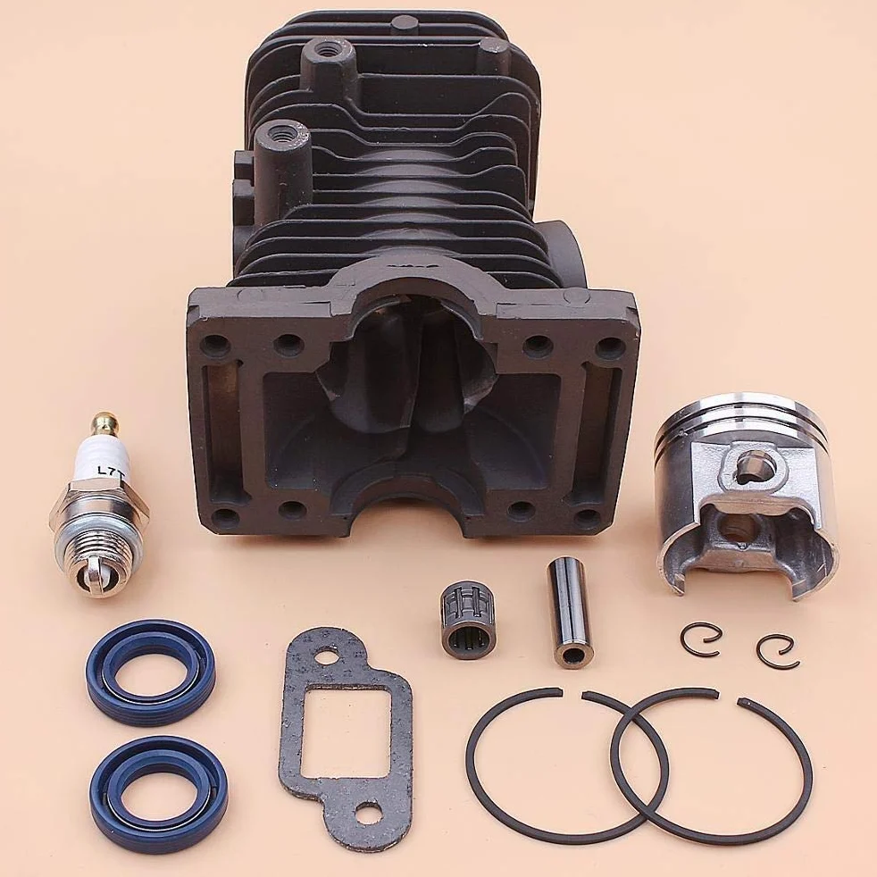 Kit de pistón de Cilindro de 37 mm Compatible con Stihl MS170 017 MS 170 Junta de silenciador Sello de Aceite Cojinete Bujía Motosierra 1130020 1204