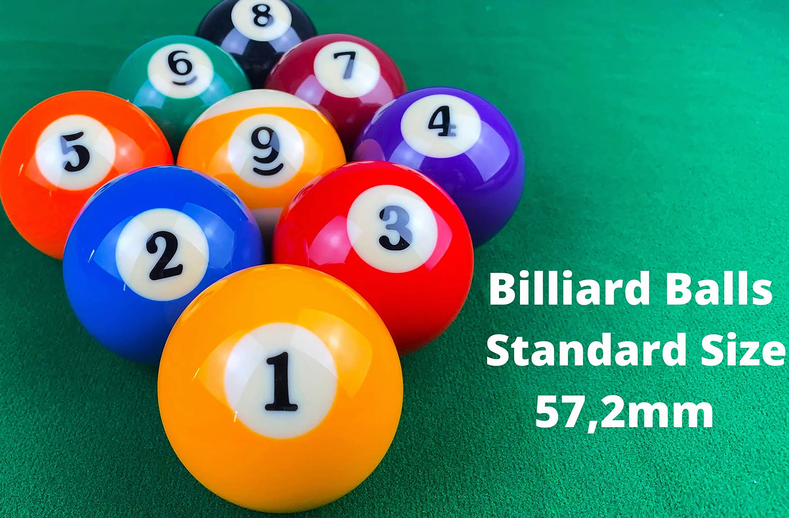 Profesional Caja de Bolas de Billar Tamaño Standard Juego Completo