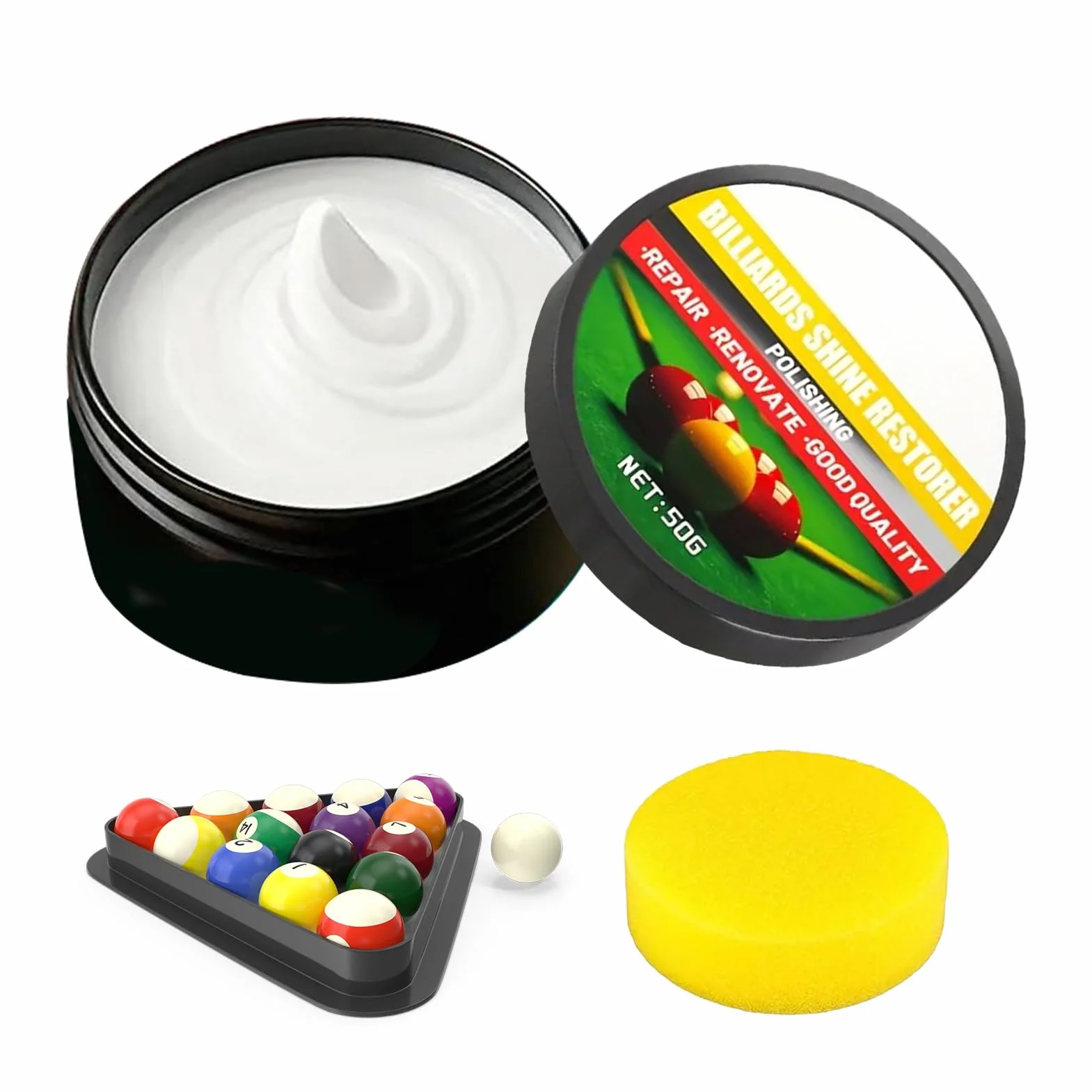 Mantenimiento Billar 50 g Pulido Limpieza Bolas Cir-e Brillante Protector